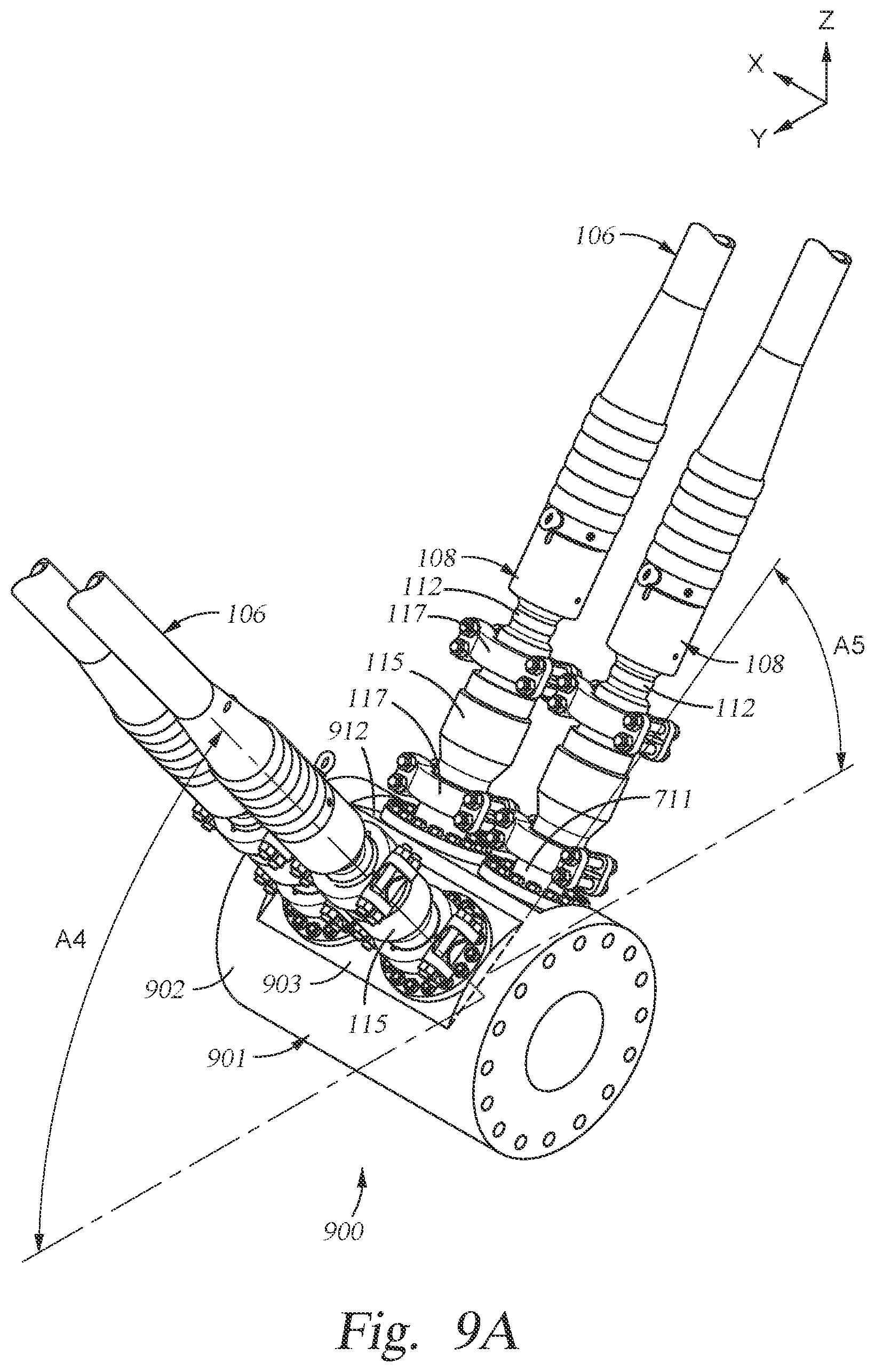 Patent US11781410 Figure 19 – Fluid injection systems, apparatus, and methods including flexible hoses for wellhead sites