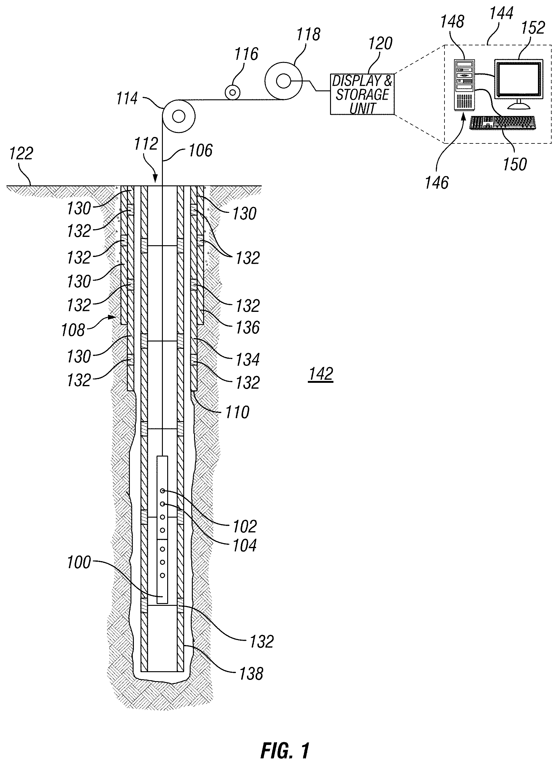 Patent US11781417 Figure 1 – Identifying corrosion from electromagnetic corrosion measurements and high-resolution circumferential measurements