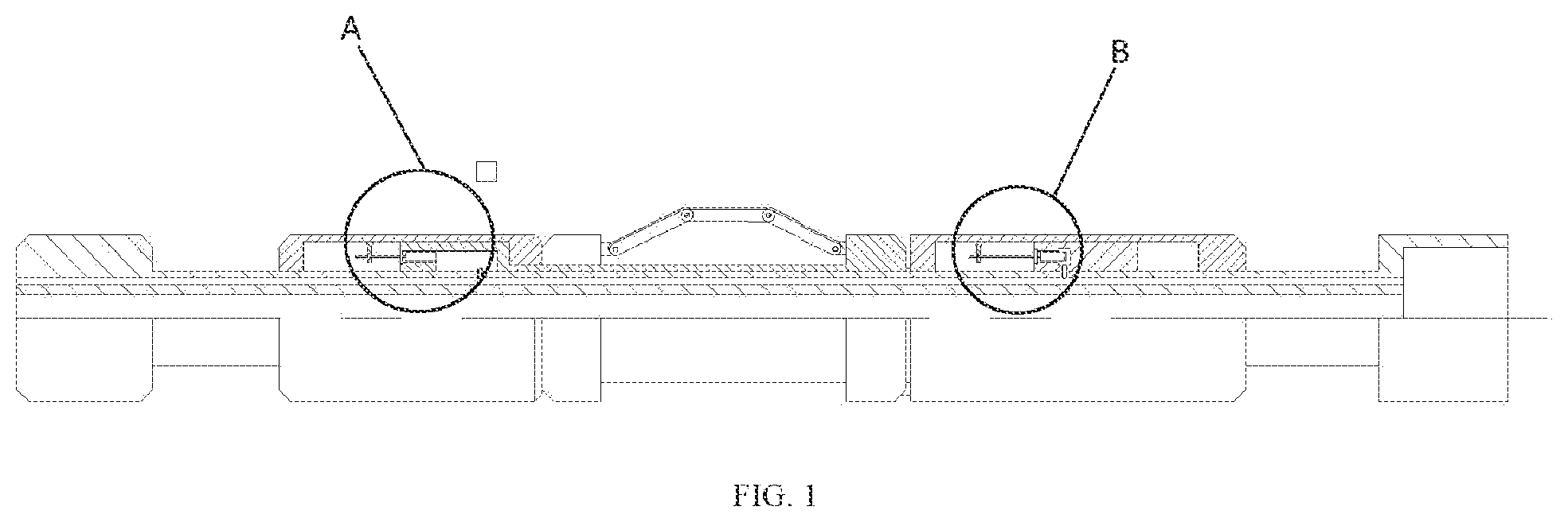 Patent US11781420 — Displacement measuring device and speed measuring method of drilling traction robot — Figure 1
