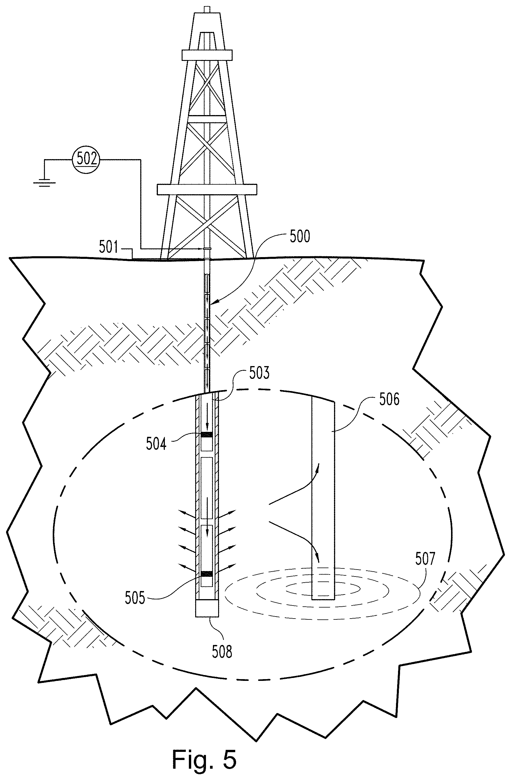 Patent US11781421 Figure 5 – Method and apparatus for magnetic ranging while drilling