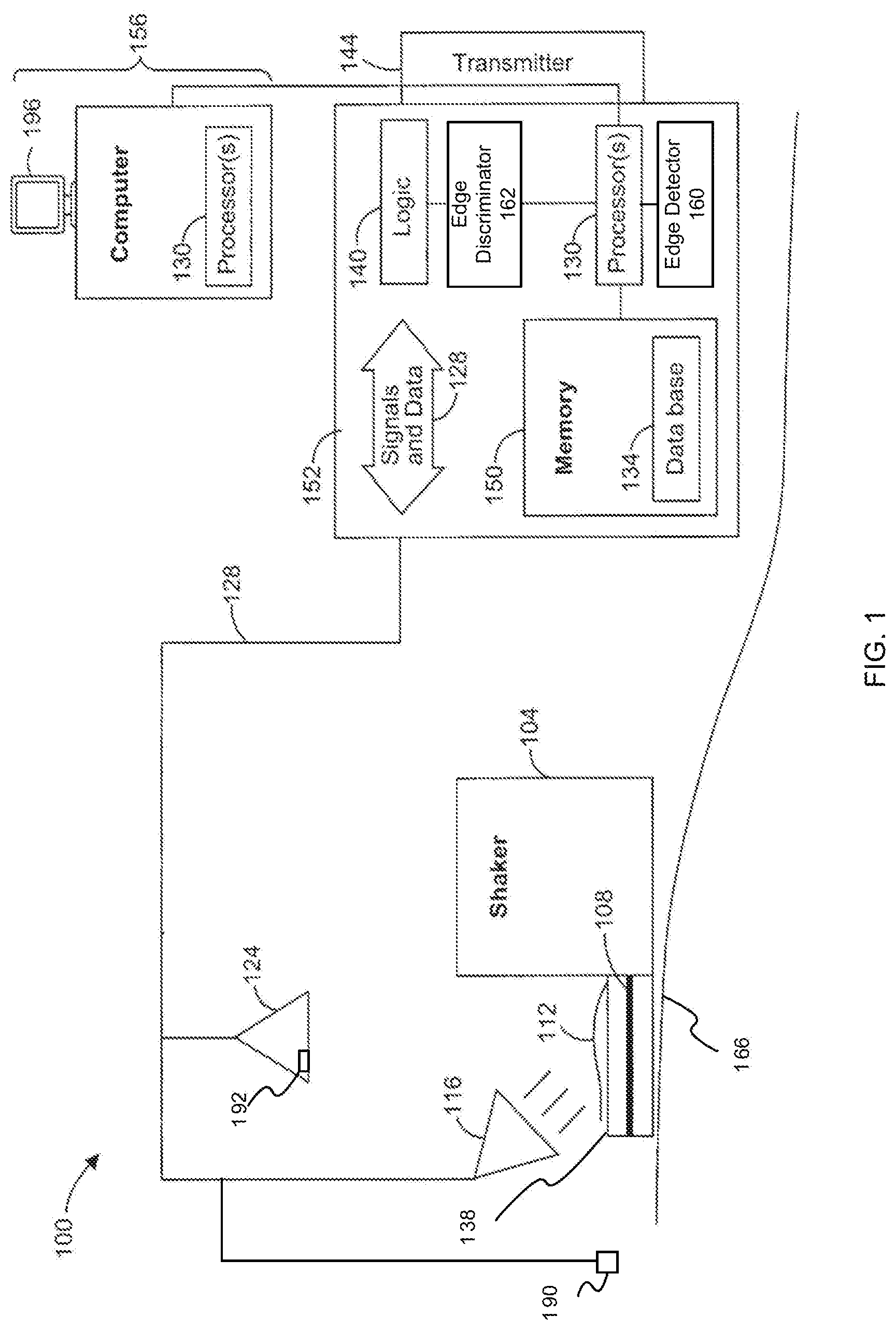 Patent US11781426 Figure 1 – Identifying a line of coherent radiation in a captured image of illuminated downhole particles