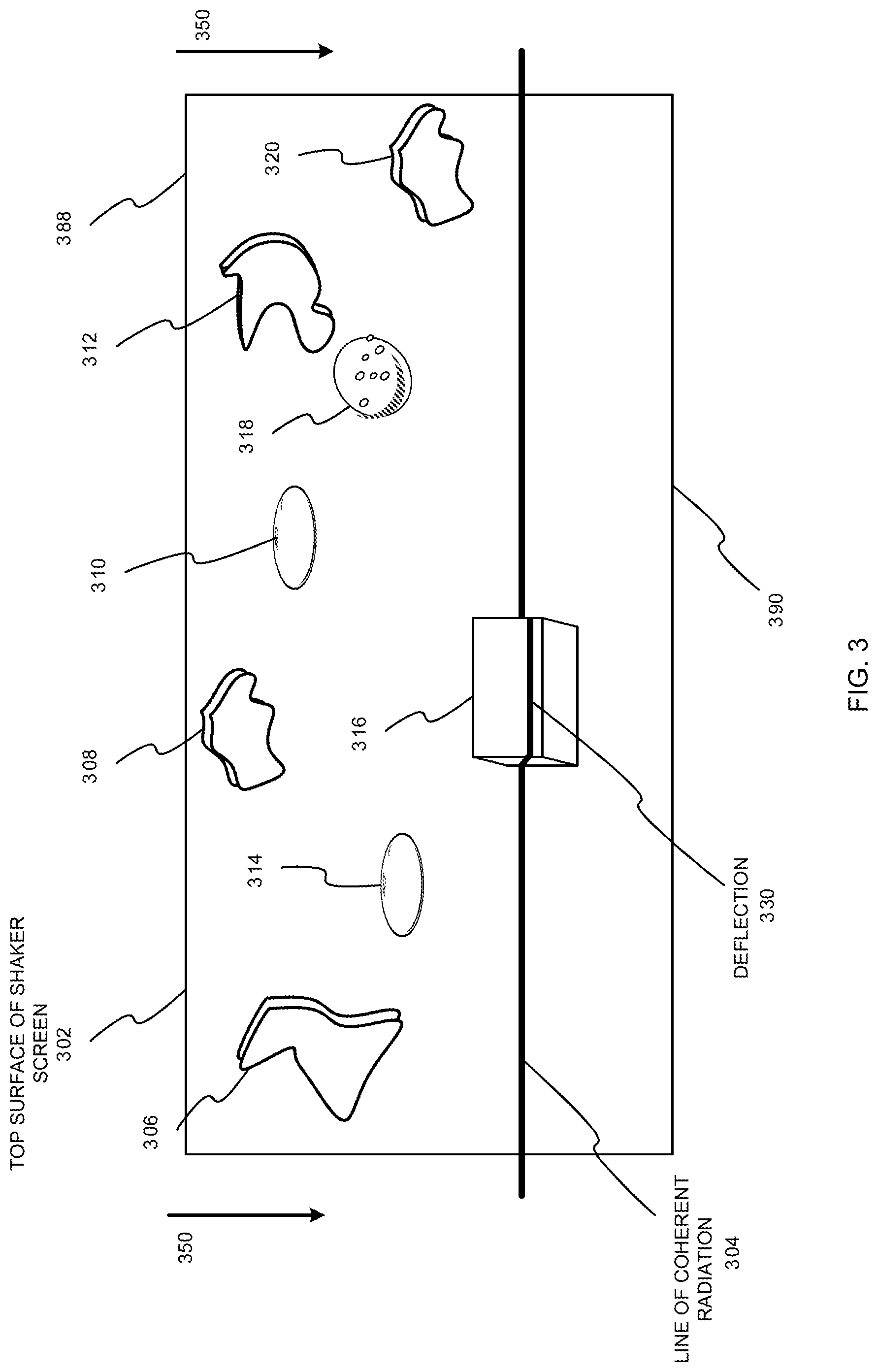 Patent US11781426 Figure 3 – Identifying a line of coherent radiation in a captured image of illuminated downhole particles