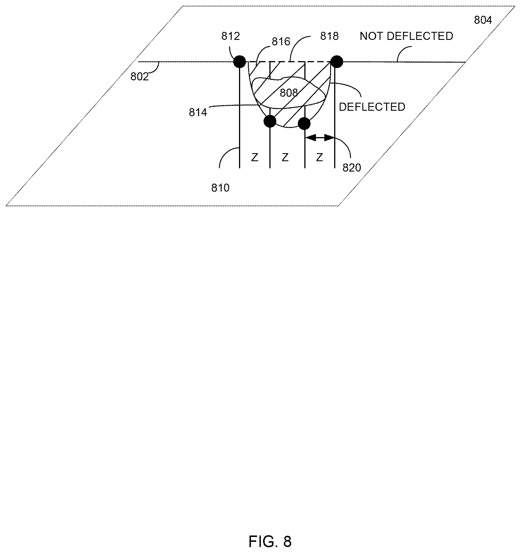 Patent US11781426 Figure 8 – Identifying a line of coherent radiation in a captured image of illuminated downhole particles