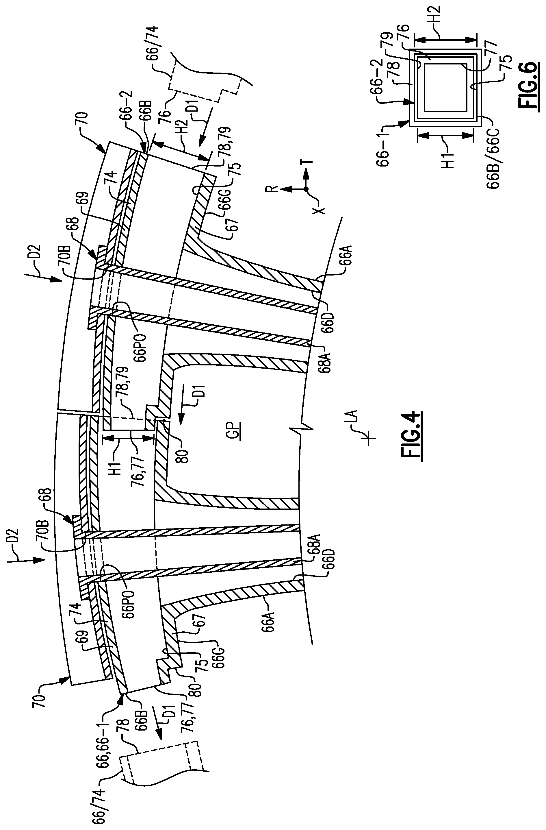 Patent US11781432 Figure 4 – Nested vane arrangement for gas turbine engine