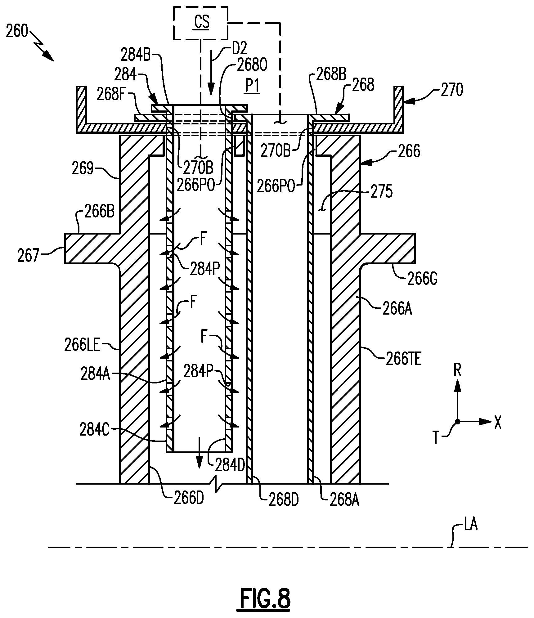 Patent US11781432 Figure 7 – Nested vane arrangement for gas turbine engine