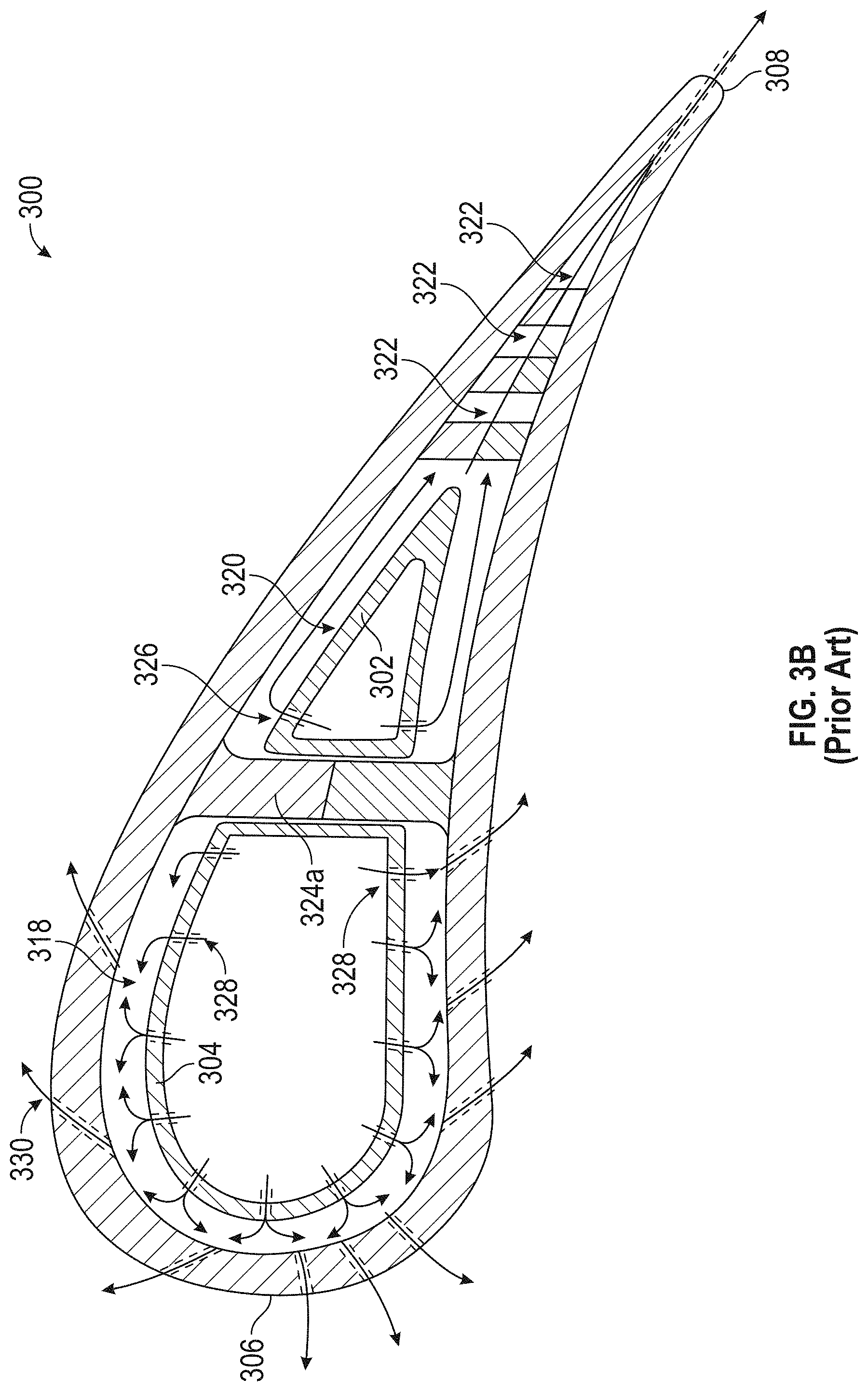 Patent US11781434 Figure 4 – Components for gas turbine engines