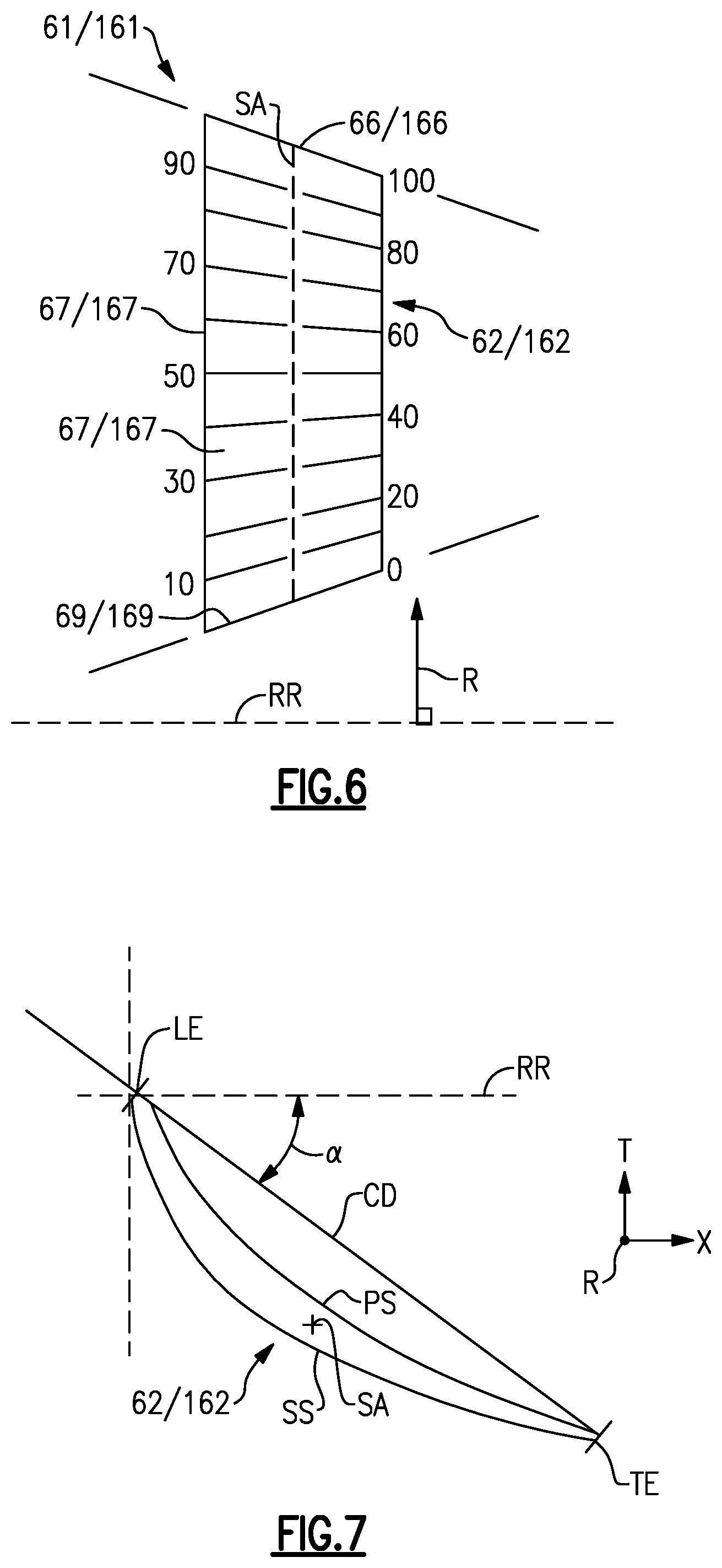 Patent US11781436 Figure 6 – Hybridized airfoil for a gas turbine engine