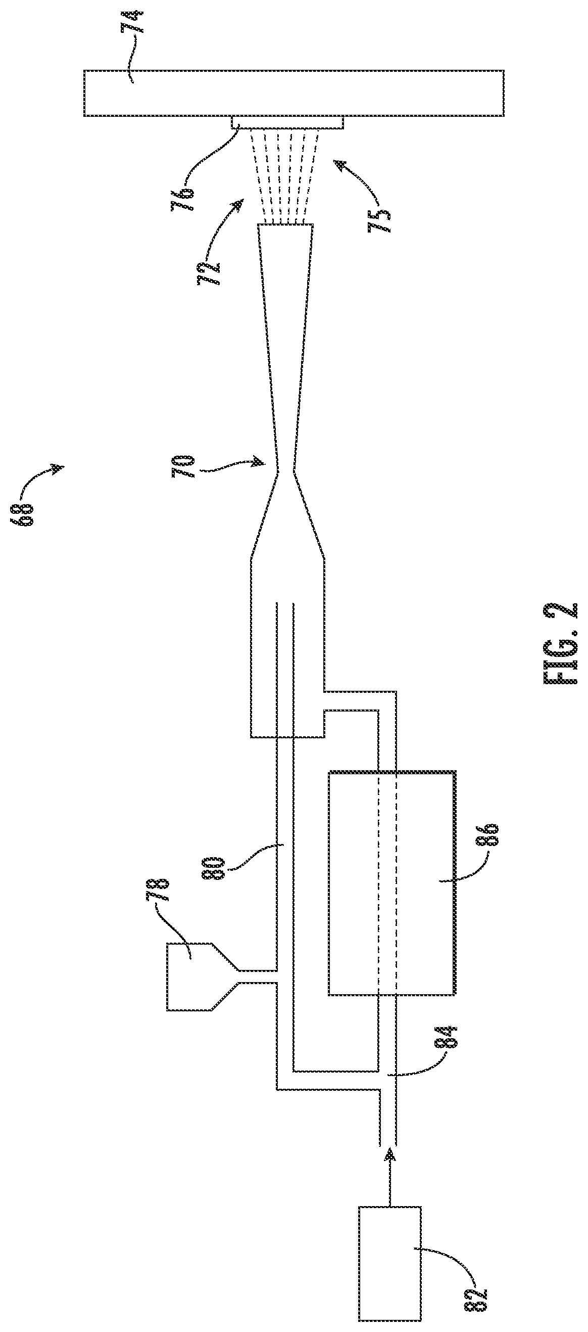 Patent US11781437 Figure 2 – Cold spray duct for a gas turbine engine