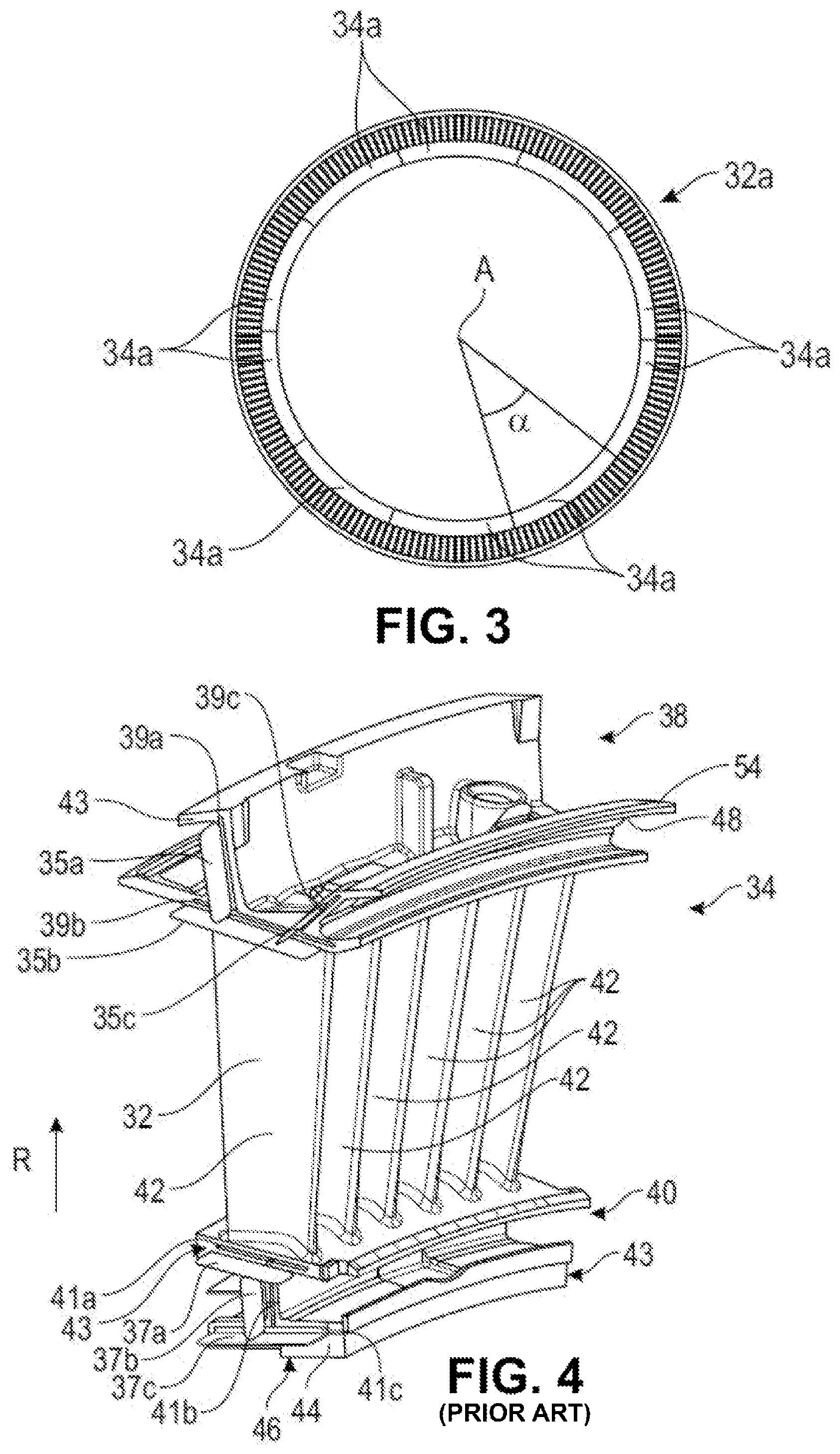 Patent US11781438 Figure 2 – Automated device for inserting sealing pads into one of the sectors of a turbine stator of a turbine