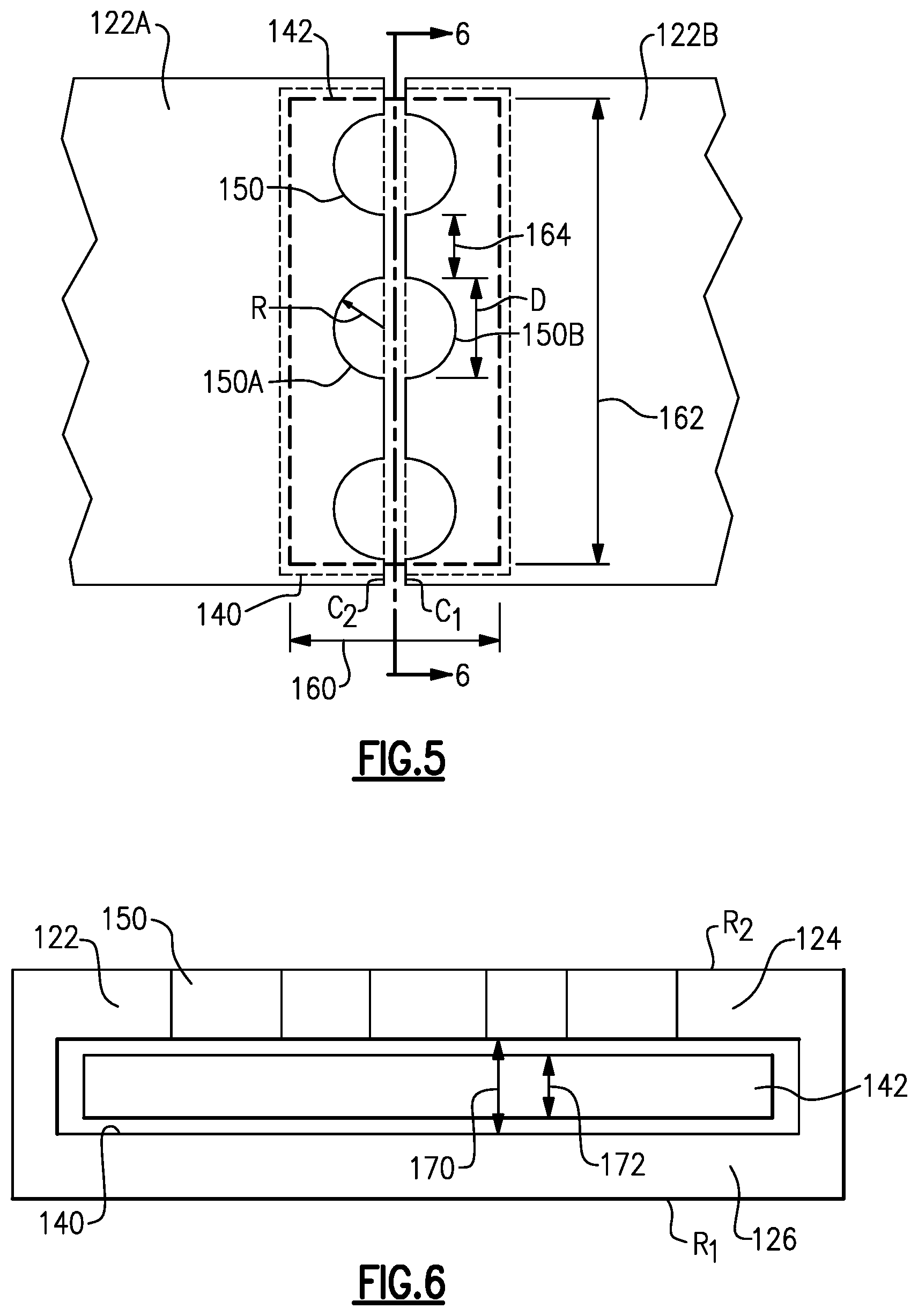 Patent US11781440 Figure 5 – Scalloped mateface seal arrangement for CMC platforms
