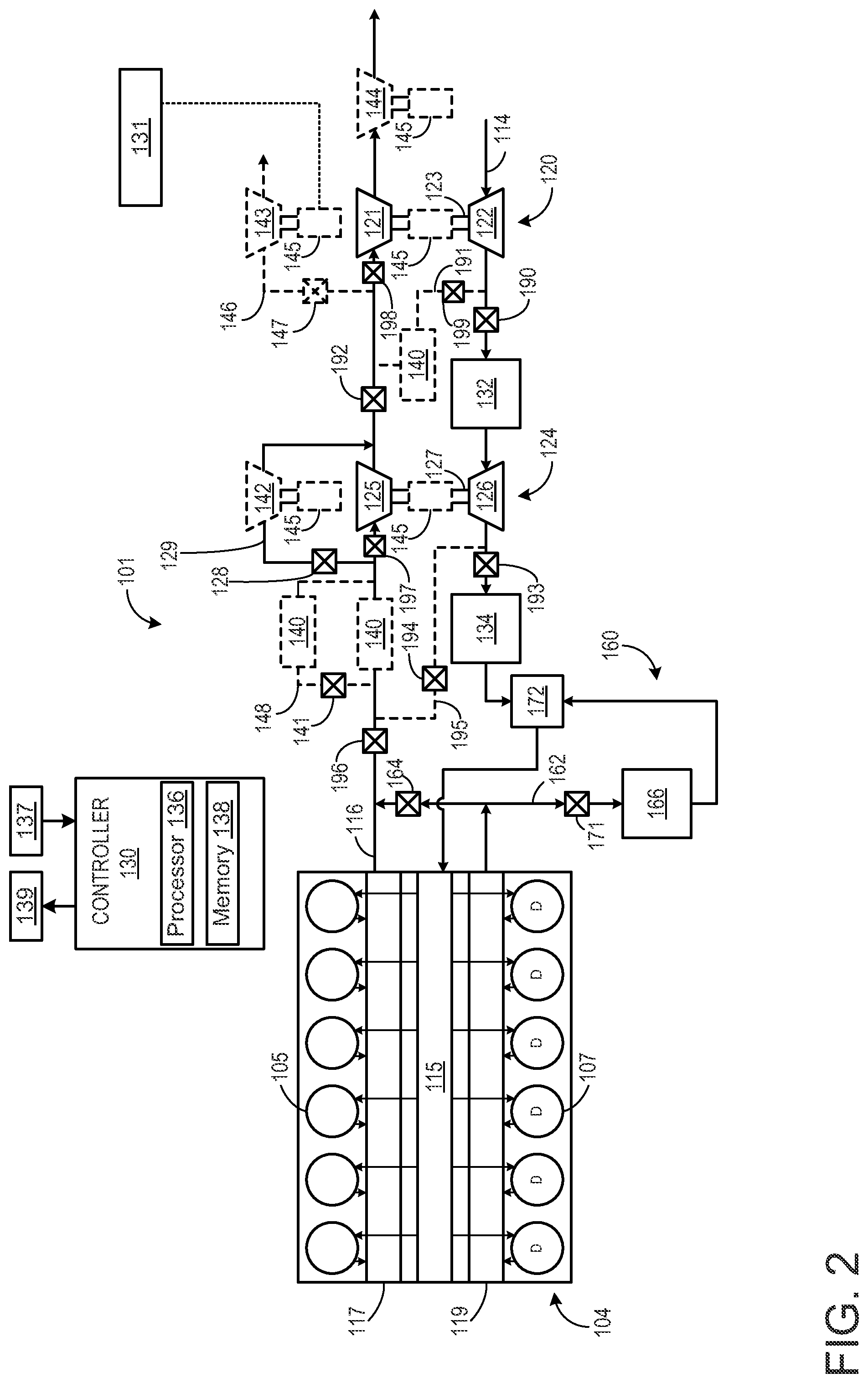 Patent US11781443 Figure 2 – Method and systems for an energy recovery and energy converting unit for an engine