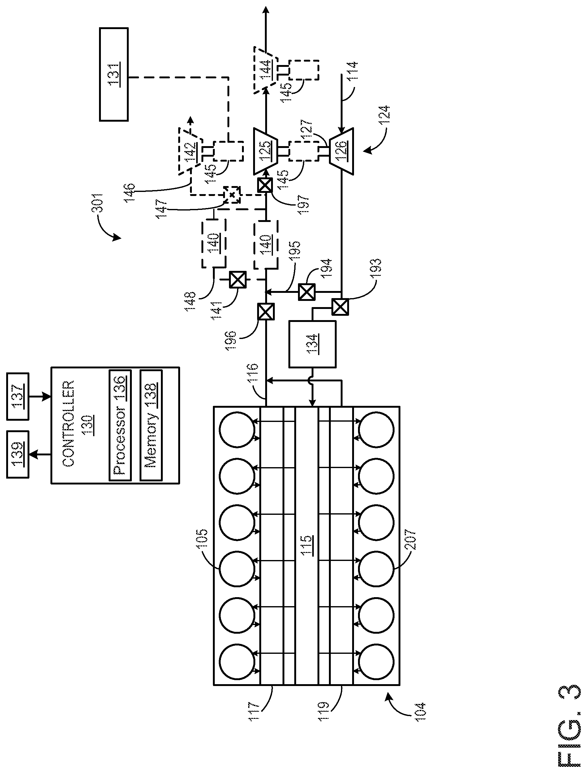 Patent US11781443 Figure 3 – Method and systems for an energy recovery and energy converting unit for an engine
