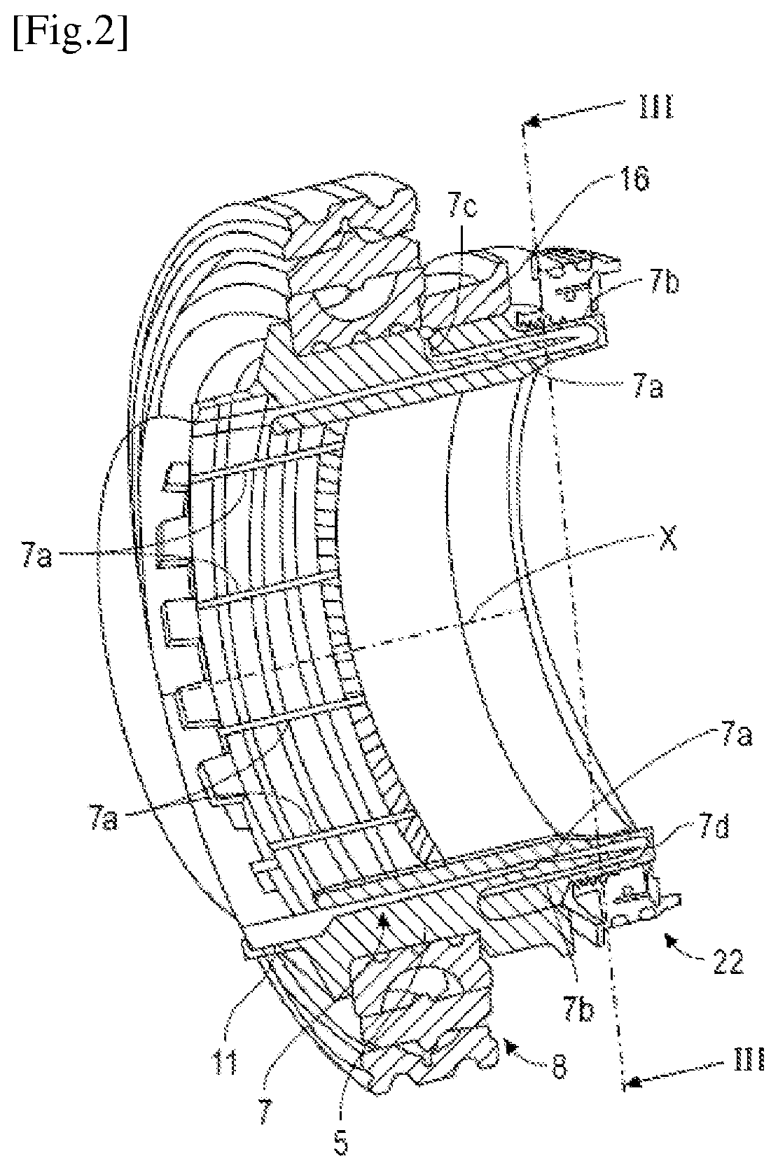 Patent US11781446 Figure 2 – Device for distributing oil from a rolling bearing for an aircraft turbine engine
