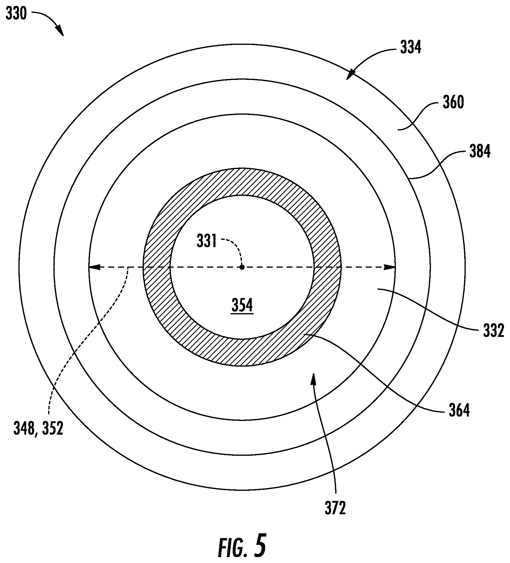 Patent US11781448 Figure 5 – Shroud pin for gas turbine engine shroud