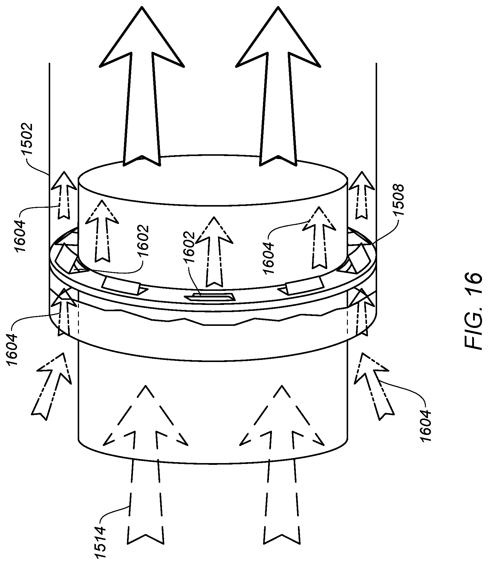 Patent US11781449 Figure 16 – Apparatus and method for controlling a gas stream temperature or rate of temperature change