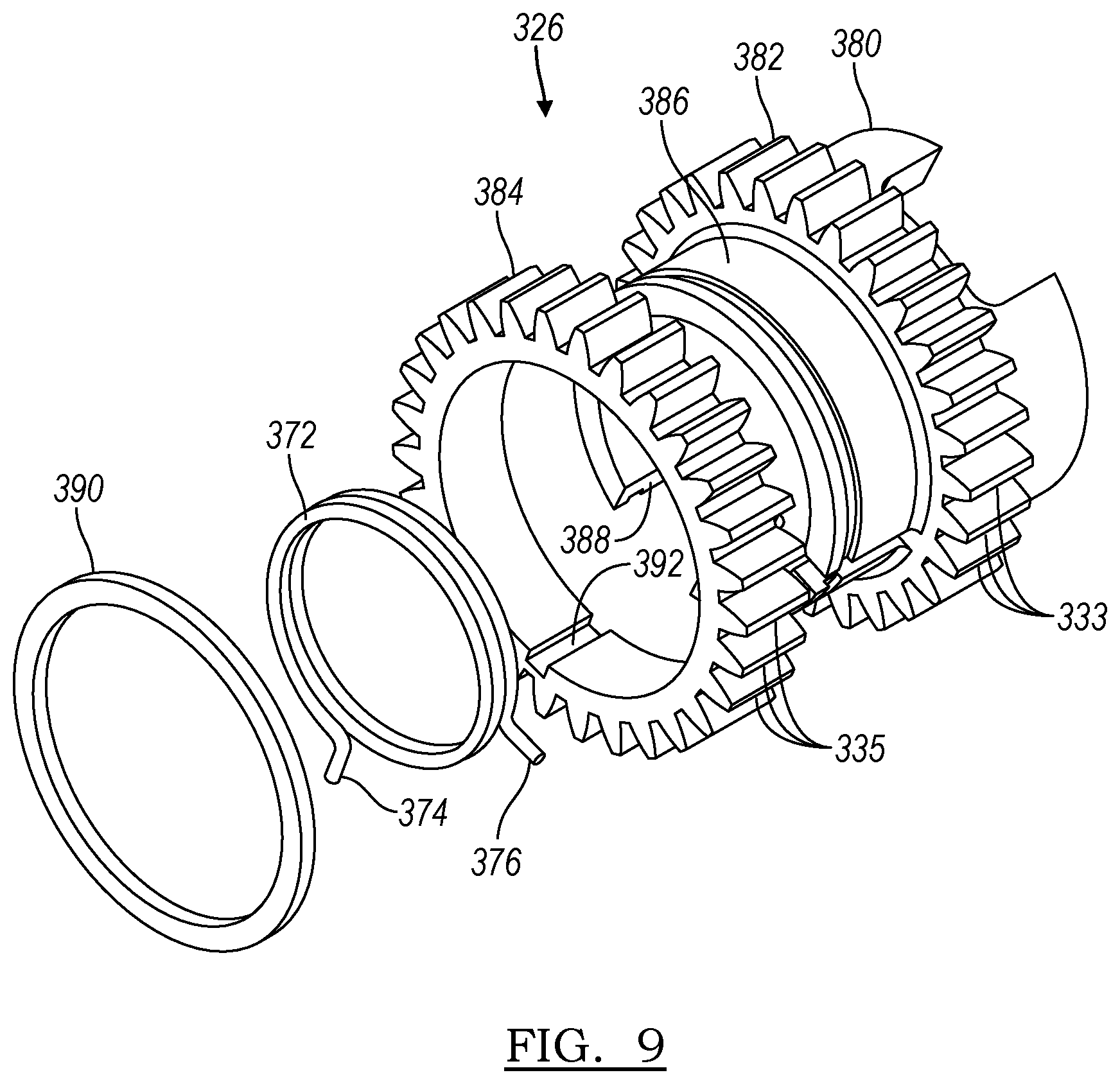 Patent US11781451 Figure 6 – Engine variable camshaft timing phaser with planetary gear set
