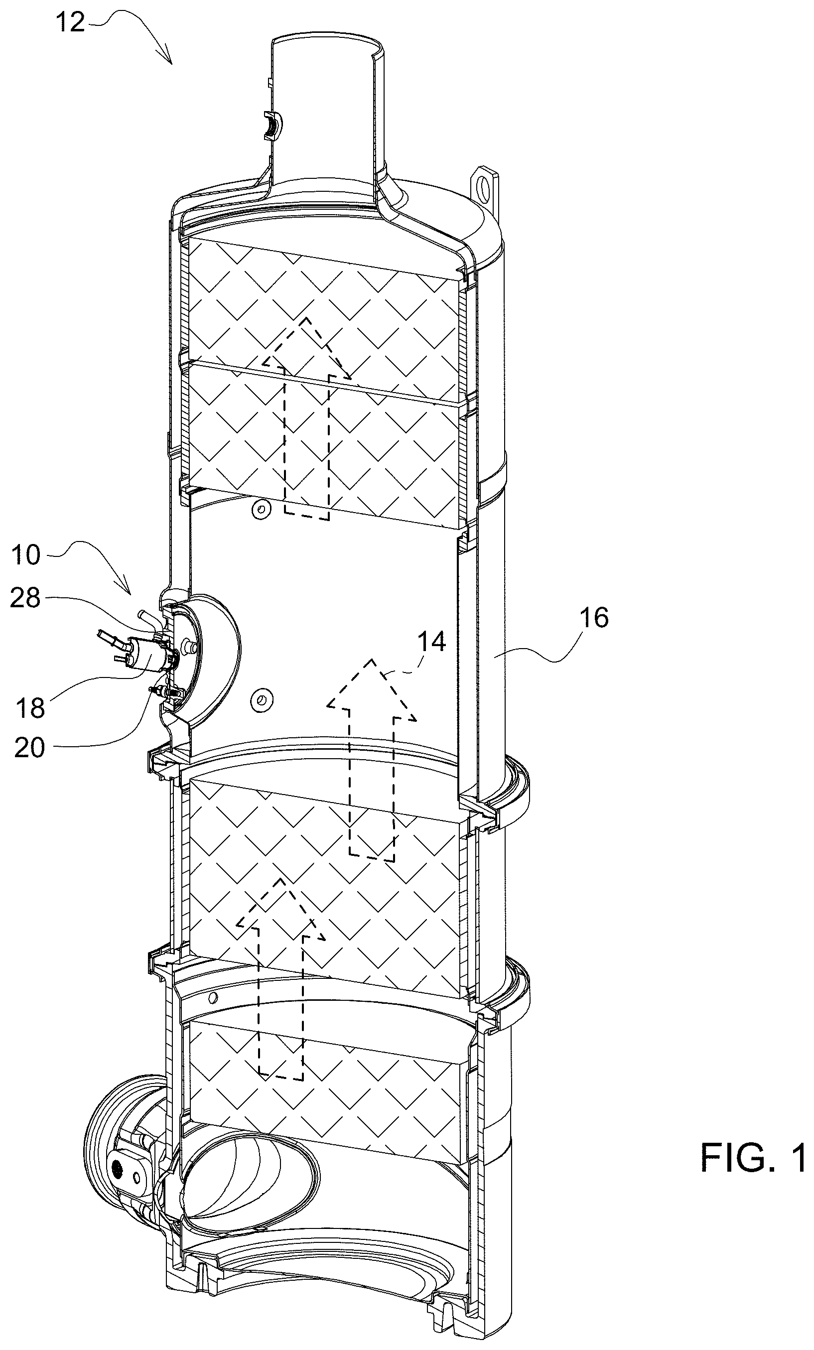 Patent US11781457 Figure 1 – Diesel exhaust fluid injection shield and diesel exhaust fluid injection system
