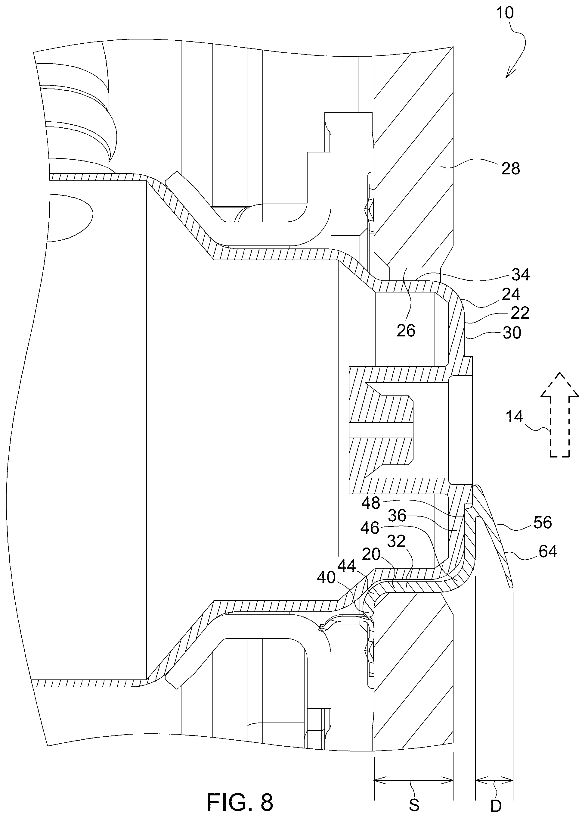 Patent US11781457 Figure 8 – Diesel exhaust fluid injection shield and diesel exhaust fluid injection system