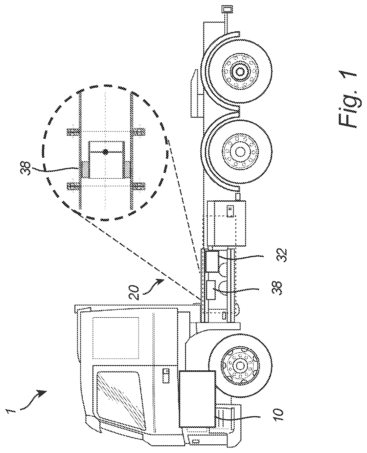 Patent US11781458 Figure 1 – Exhaust aftertreatment arrangement for cleaning exhaust gases