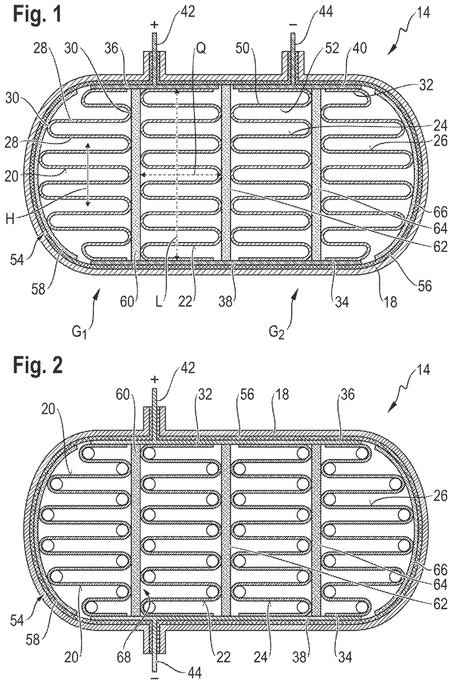 Patent US11781459 Figure 1 – Heating unit for an exhaust-gas system of an internal combustion engine