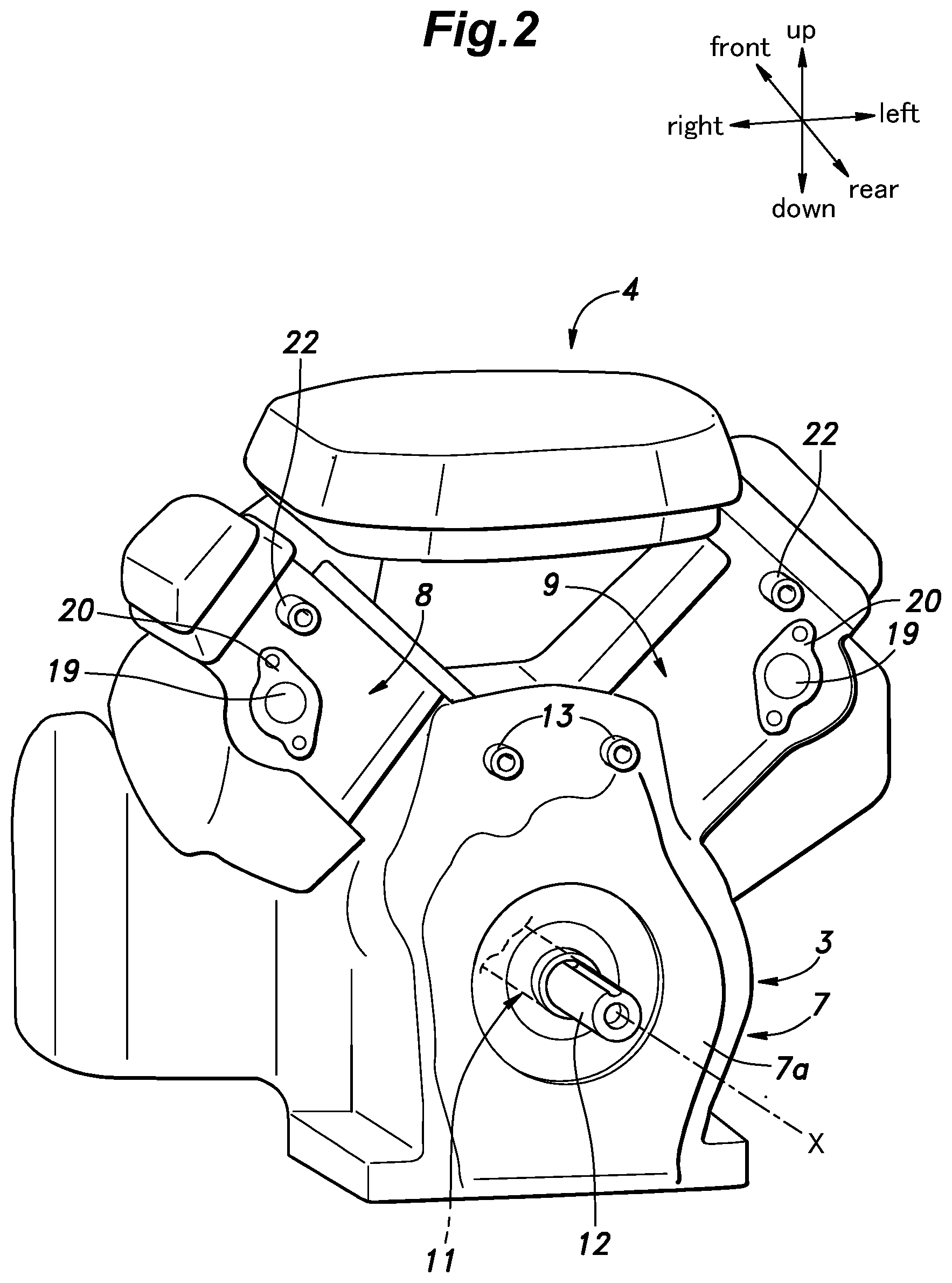 Patent US11781461 Figure 2 – Exhaust device of engine and work machine
