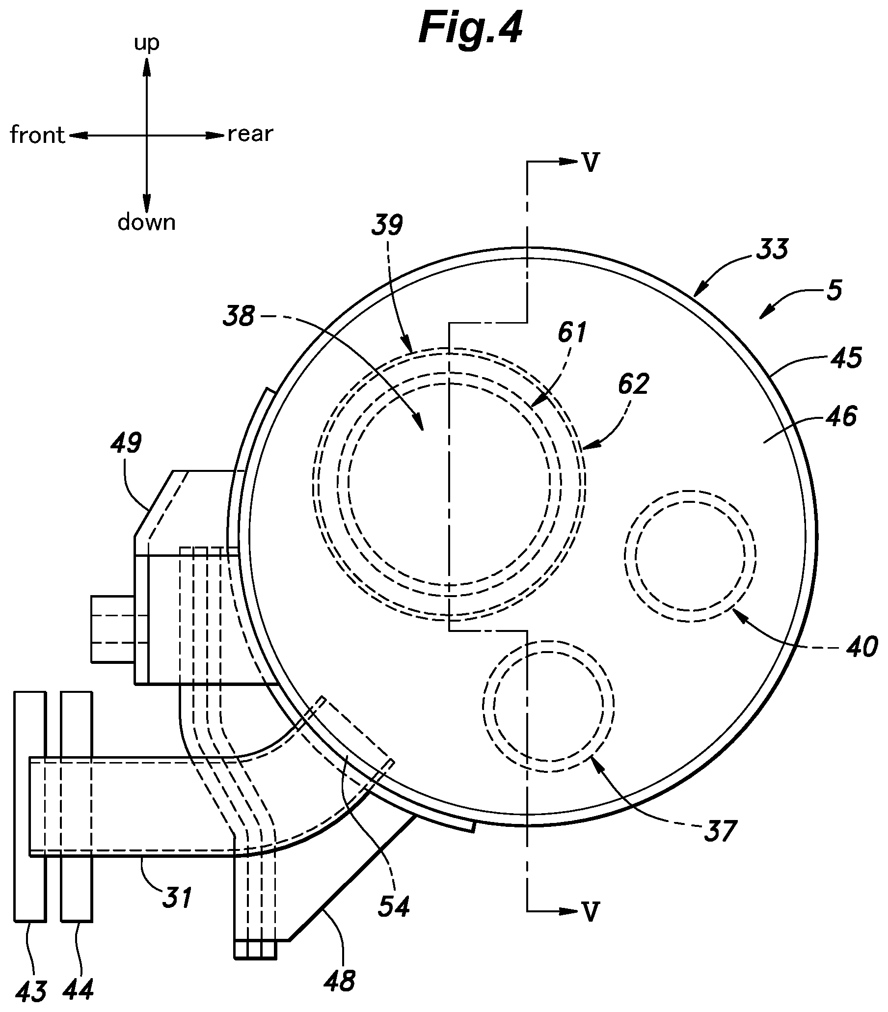 Patent US11781461 Figure 4 – Exhaust device of engine and work machine