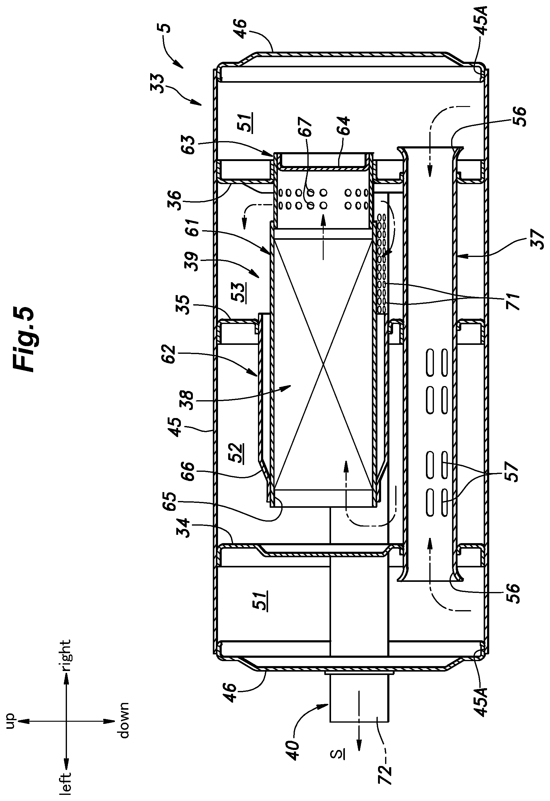 Patent US11781461 Figure 5 – Exhaust device of engine and work machine