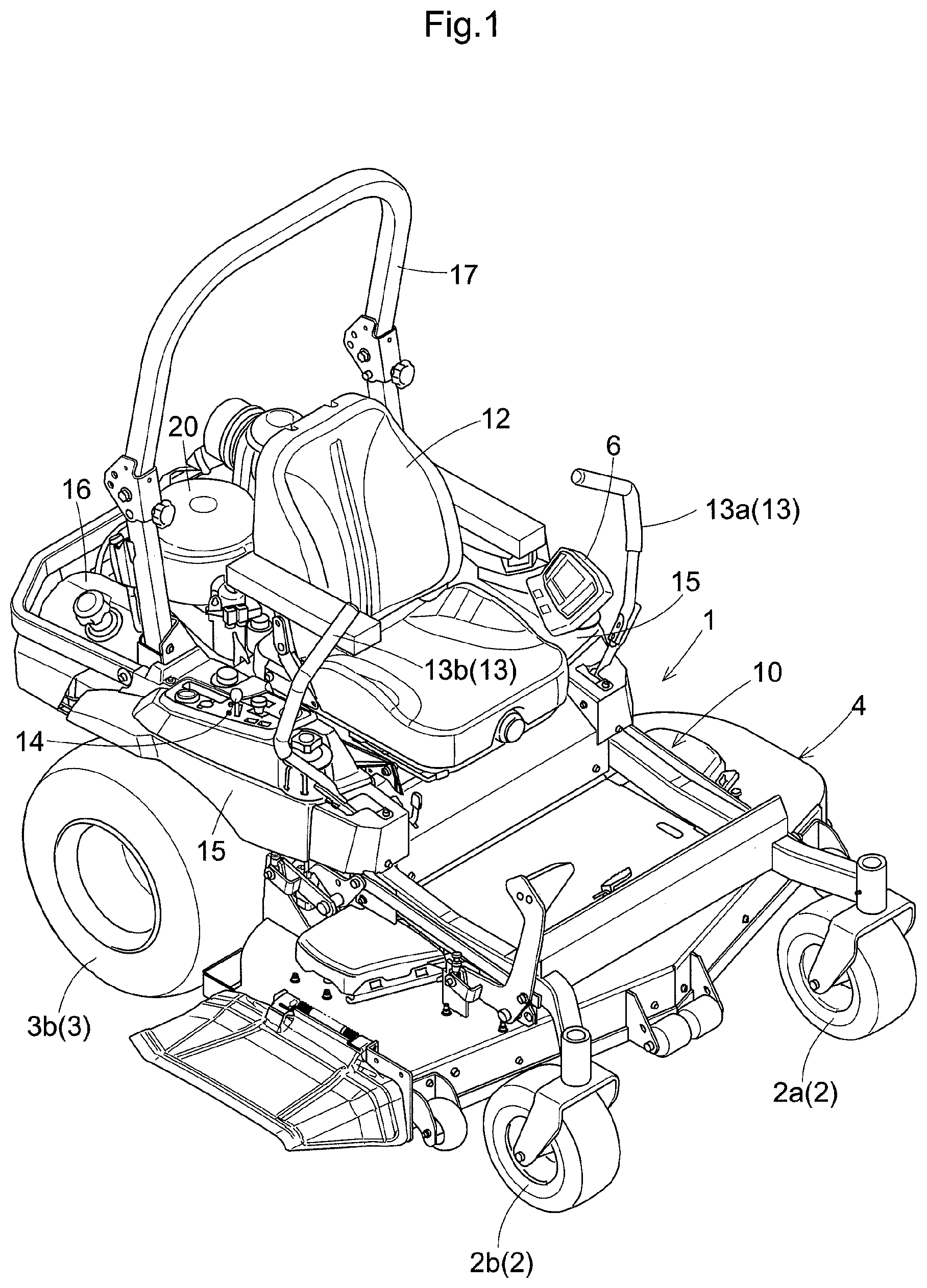 Patent US11781463 Figure 1 – Work vehicle including DPF