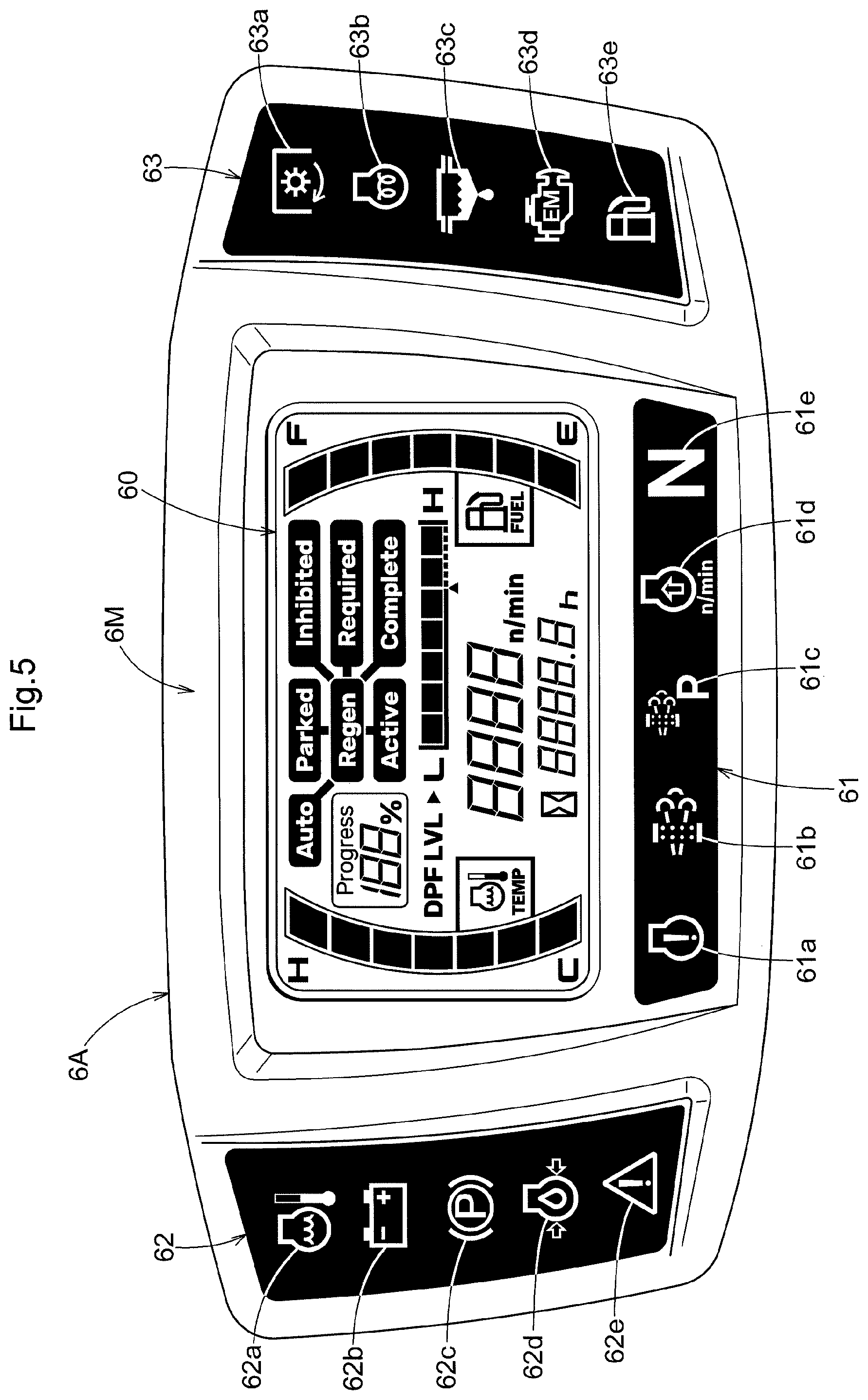 Patent US11781463 Figure 5 – Work vehicle including DPF