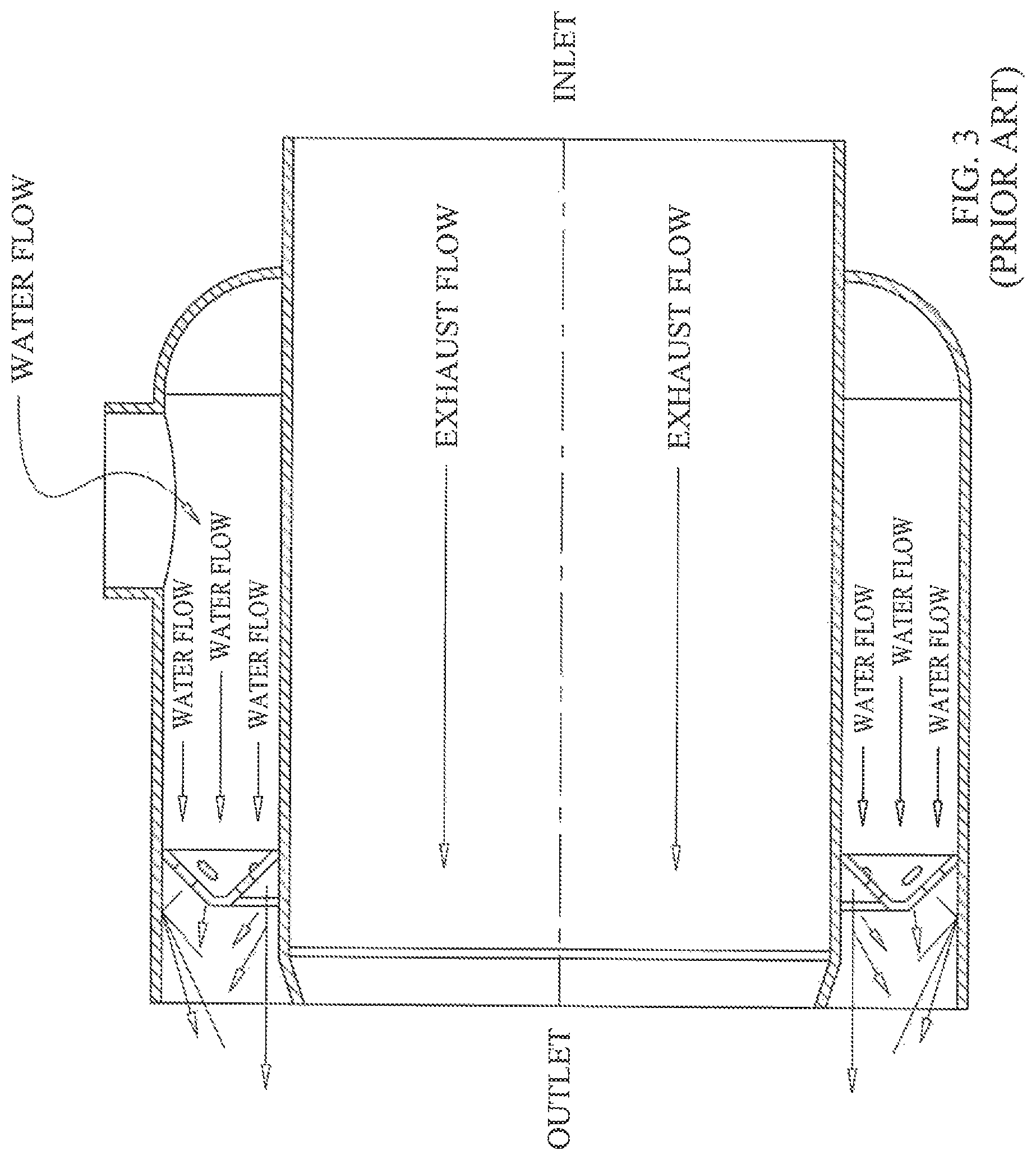 Patent US11781465 Figure 3 – Vortex generating apparatus for use with marine exhaust systems for improved exhaust cooling