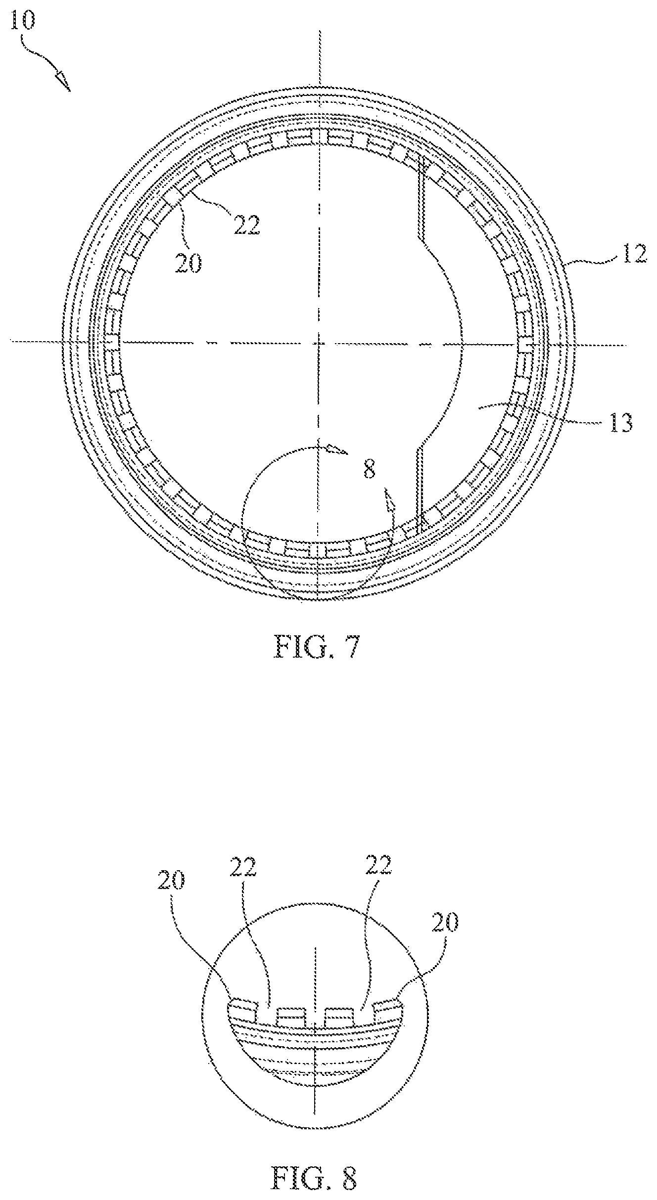 Patent US11781465 Figure 7 – Vortex generating apparatus for use with marine exhaust systems for improved exhaust cooling