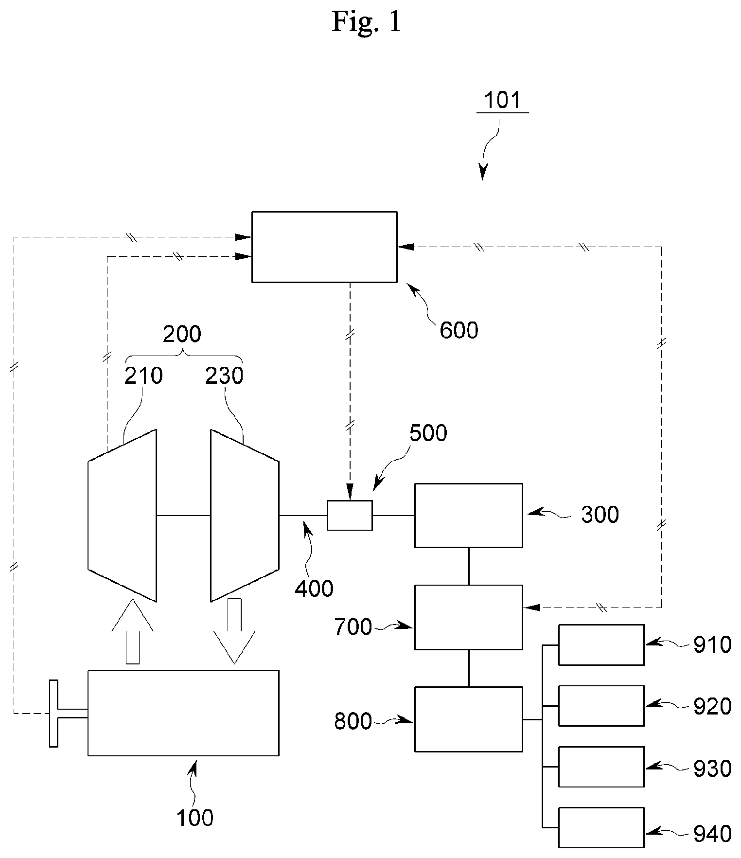 Patent US11781471 — Turbo-compounding system — Figure 1