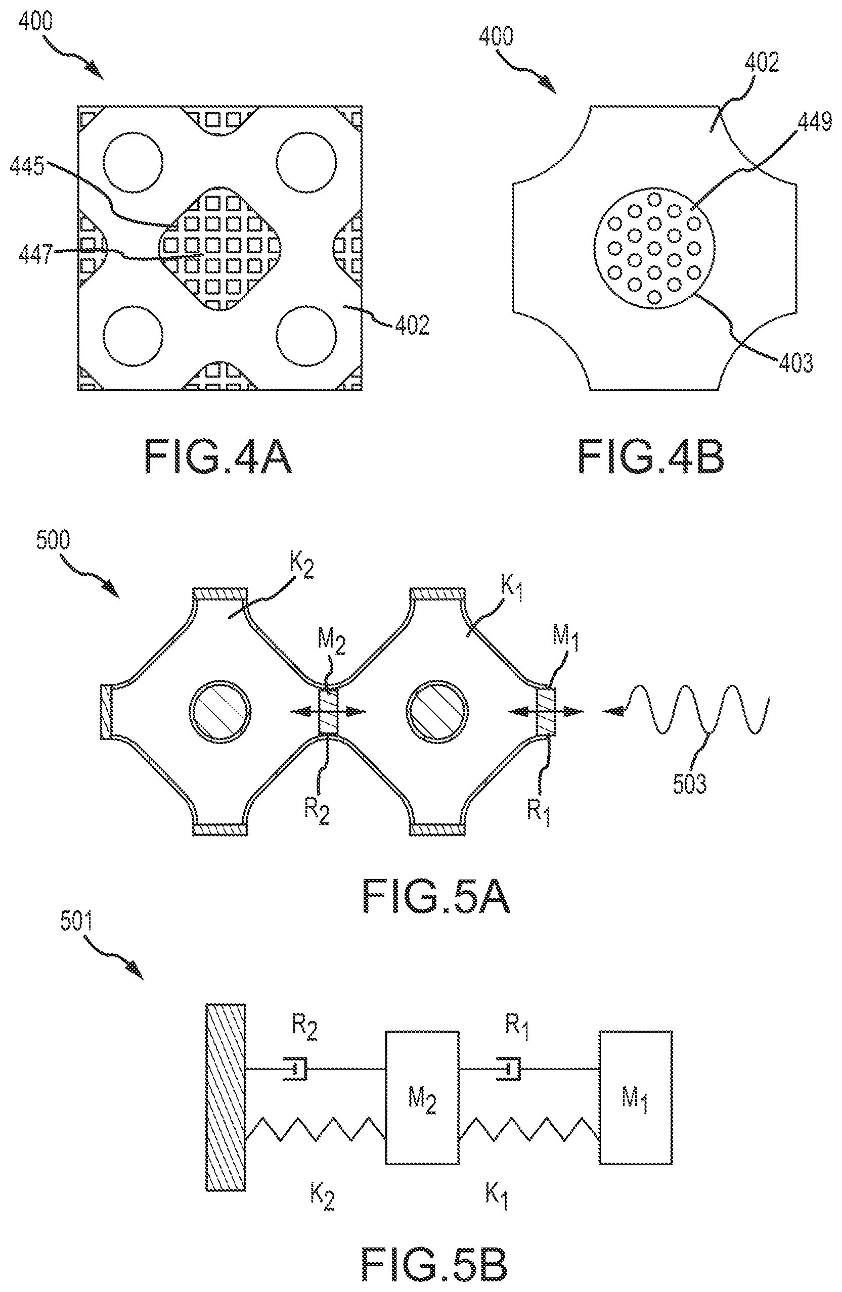 Patent US11781485 Figure 4 – Unit cell resonator networks for gas turbine combustor tone damping
