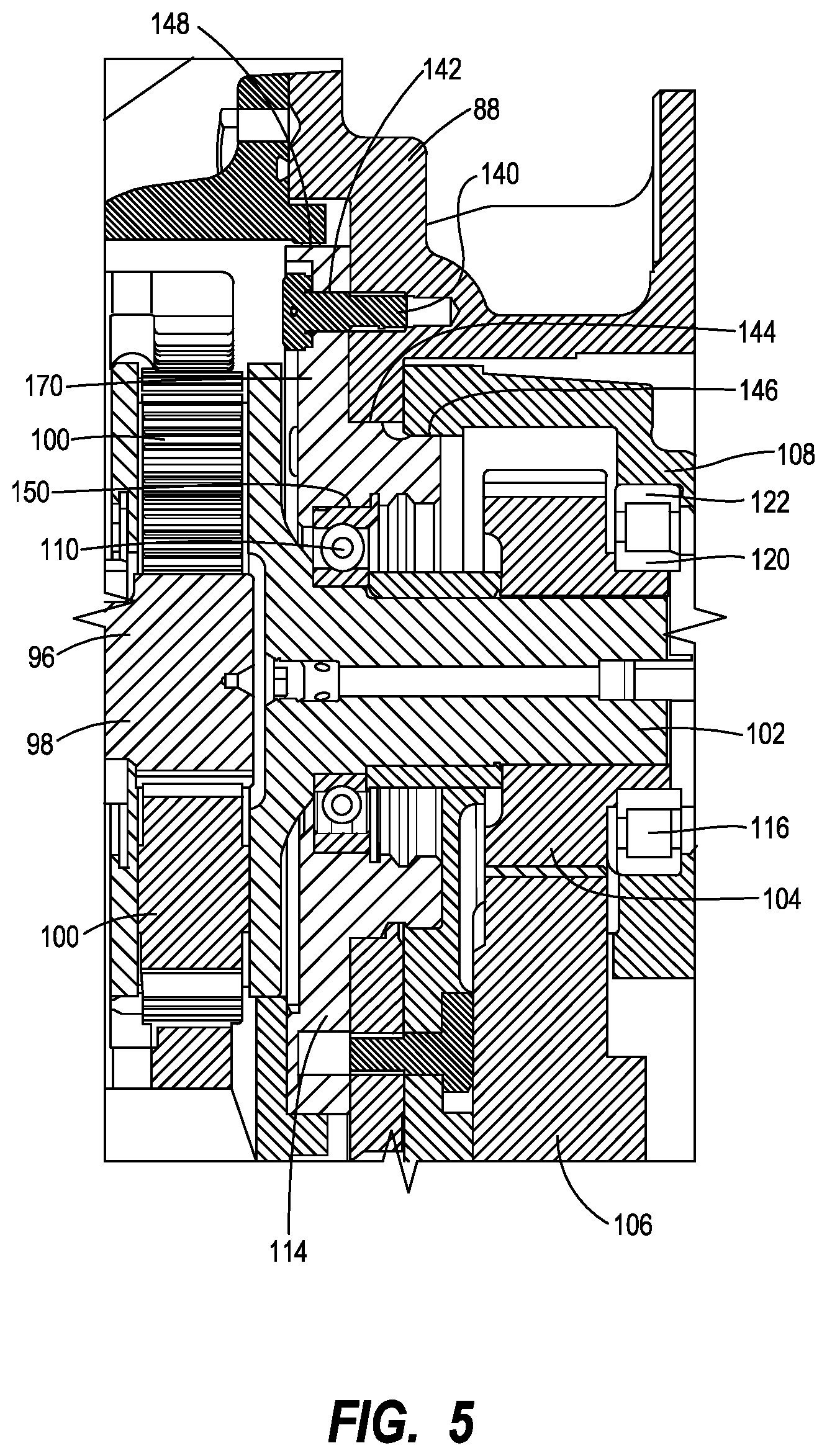 Patent US11781489 Figure 5 – Gear train joint