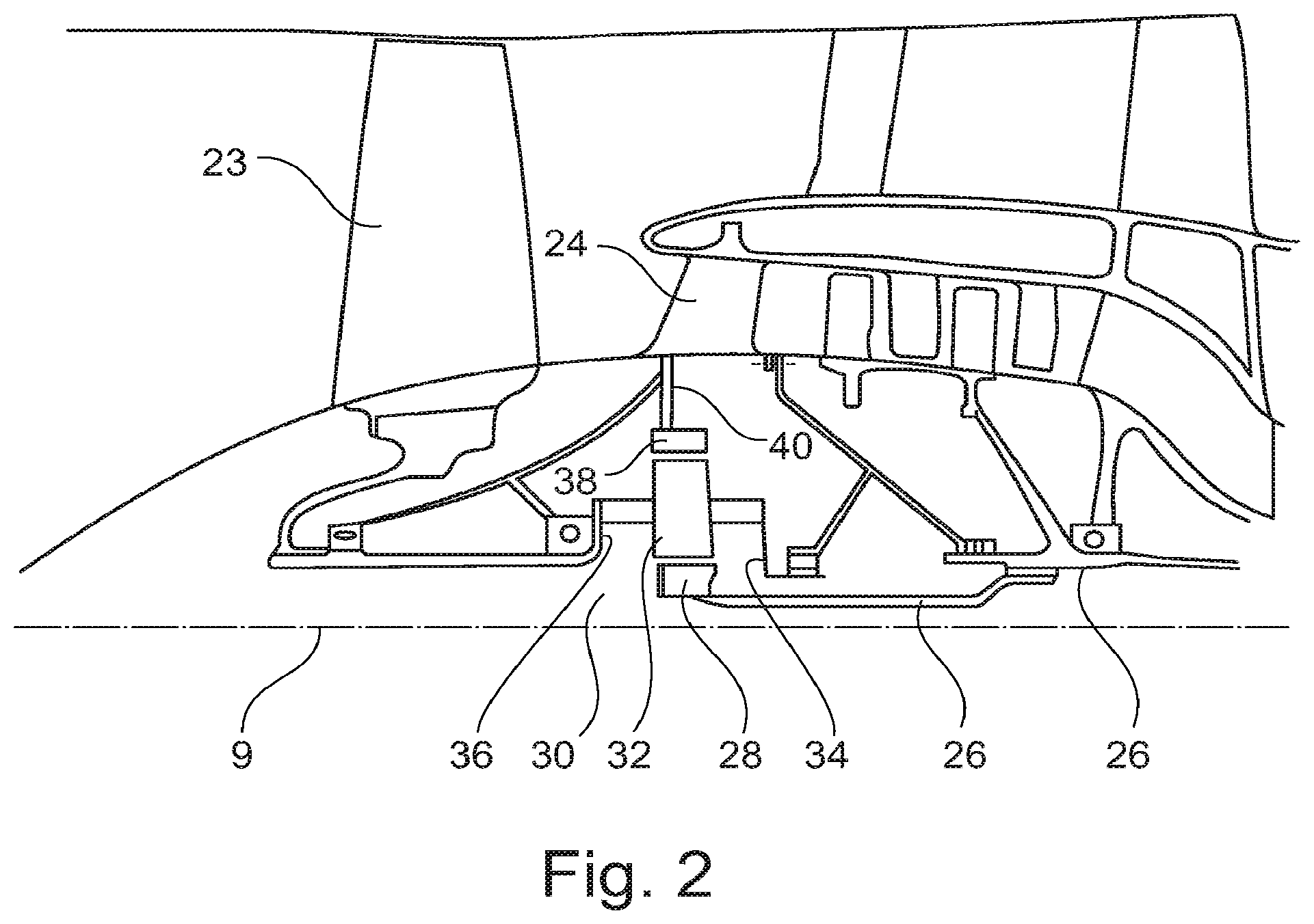 Patent US11781491 Figure 2 – Geared gas turbine engine