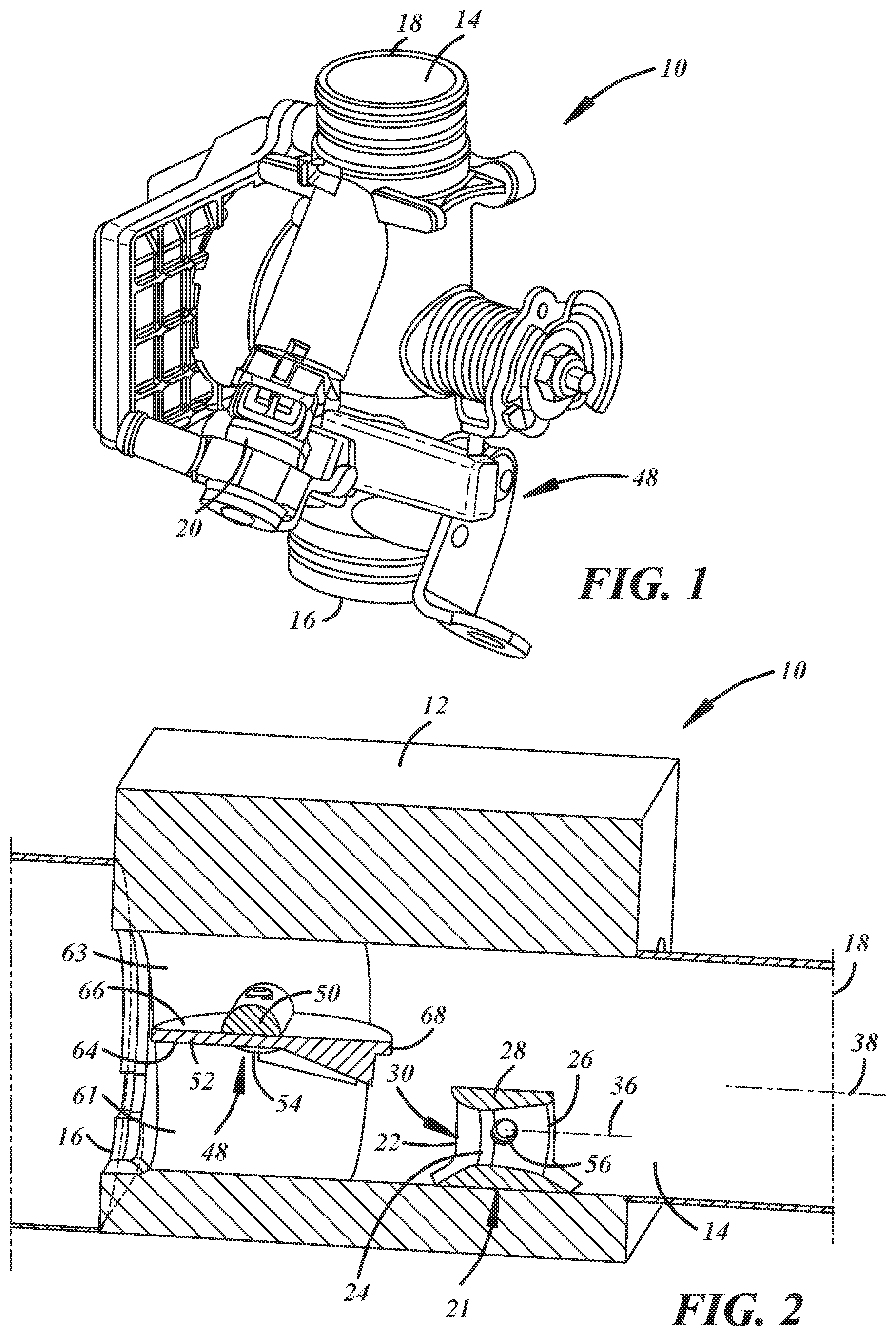 Patent US11781493 Figure 1 – Throttle body with fluid flow control