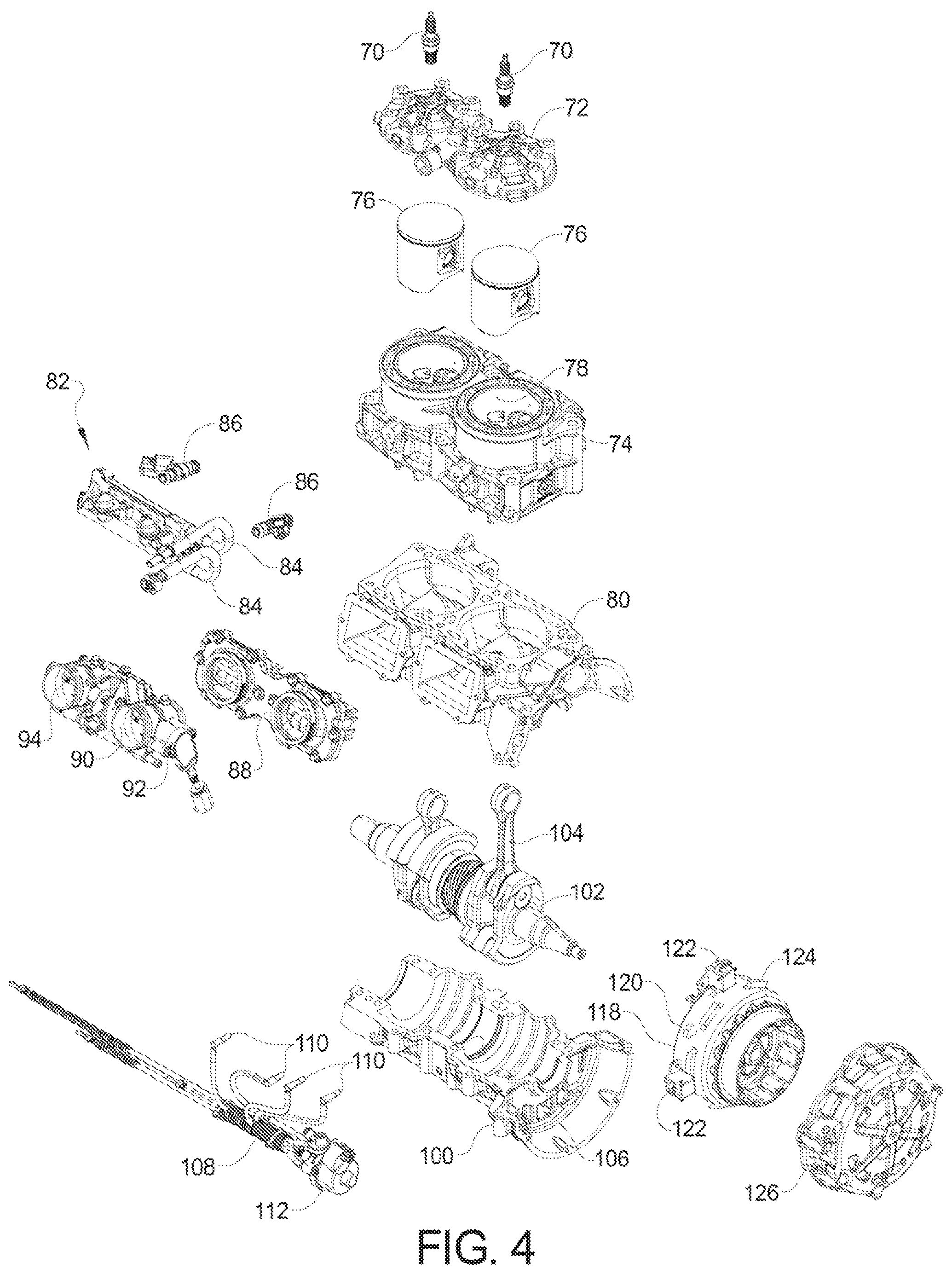 Patent US11781494 Figure 6 – Turbocharger system for a two-stroke engine having selectable boost modes