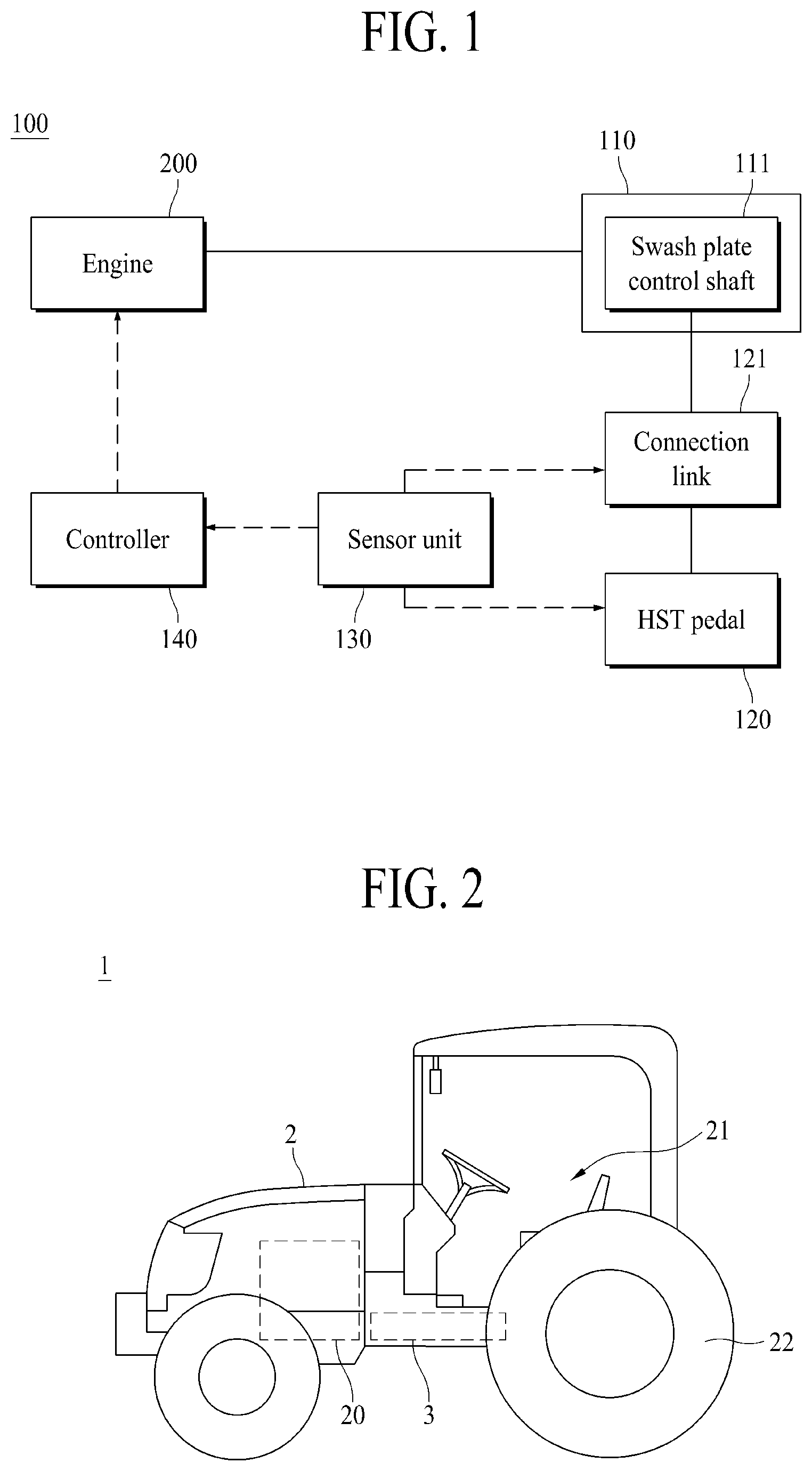 Patent US11781496 Figure 1 – Agricultural work vehicle