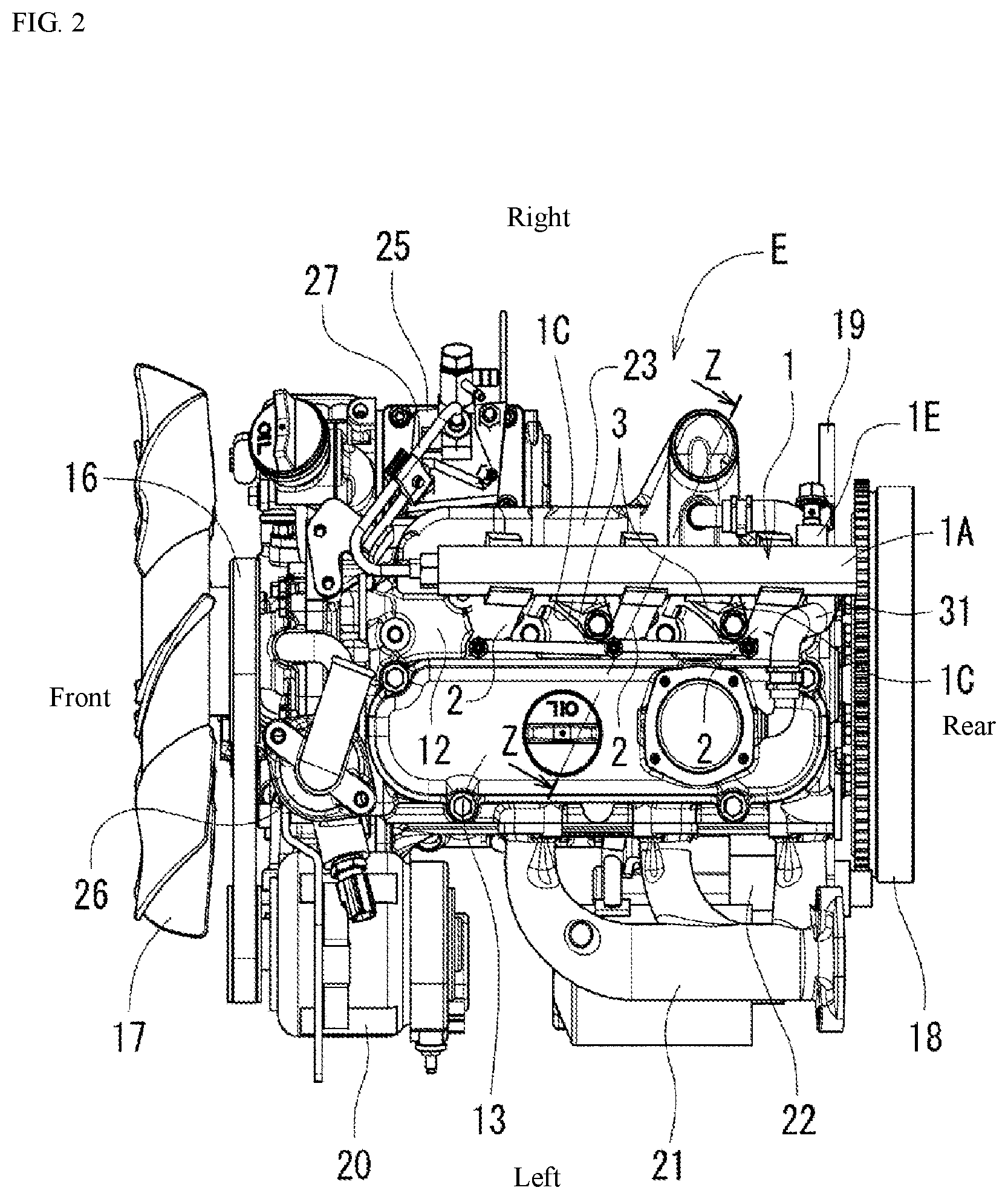 Patent US11781501 Figure 2 – Engine head structure