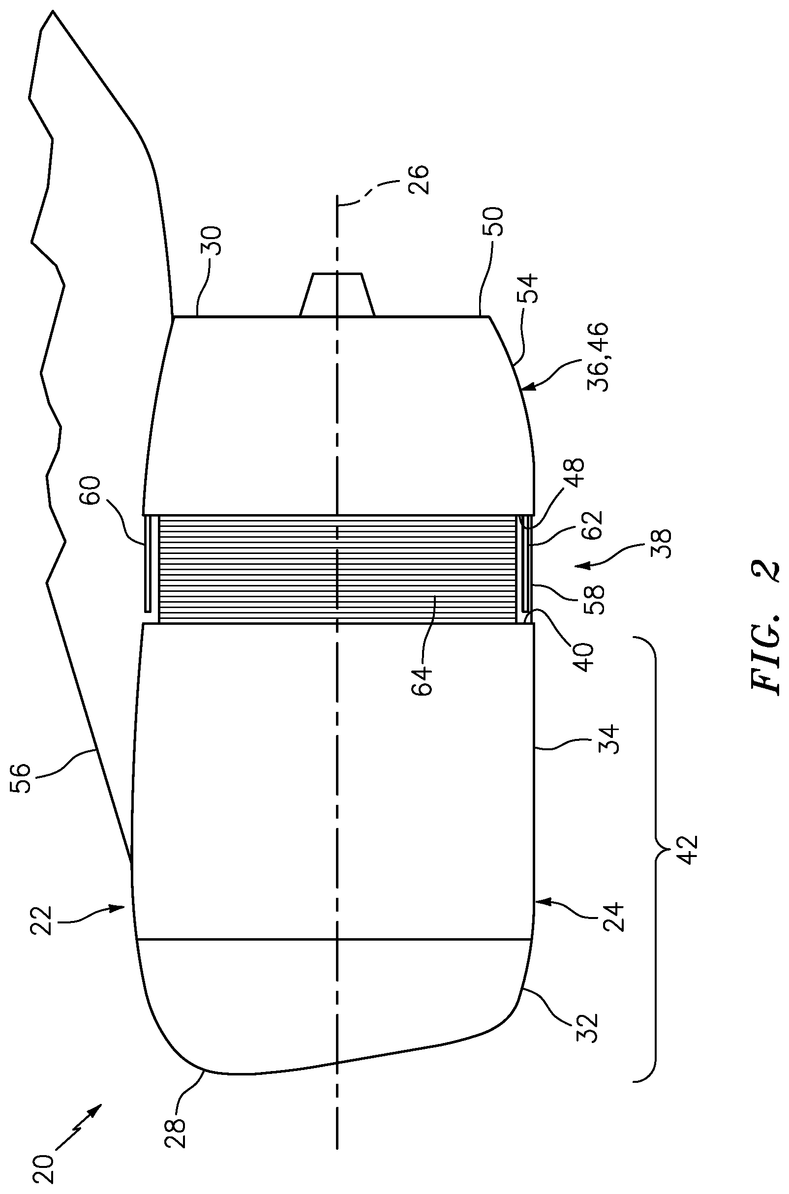 Patent US11781502 Figure 2 – Actuation system for a thrust reverser of an aircraft propulsion system