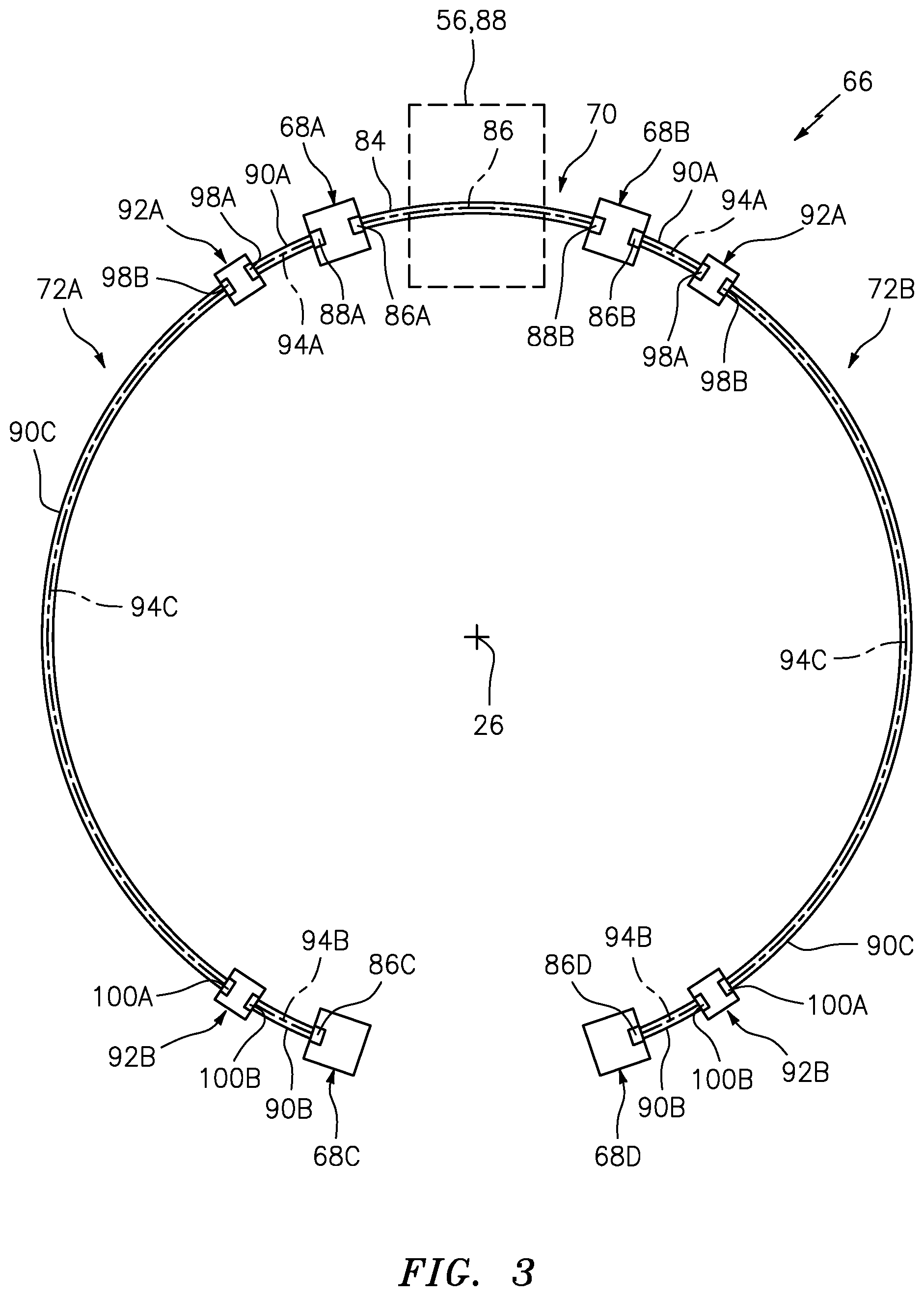 Patent US11781502 Figure 3 – Actuation system for a thrust reverser of an aircraft propulsion system