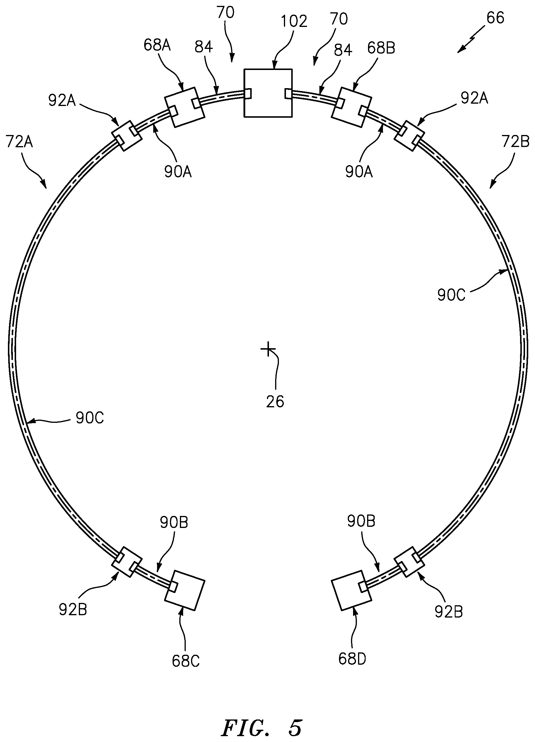 Patent US11781502 Figure 5 – Actuation system for a thrust reverser of an aircraft propulsion system