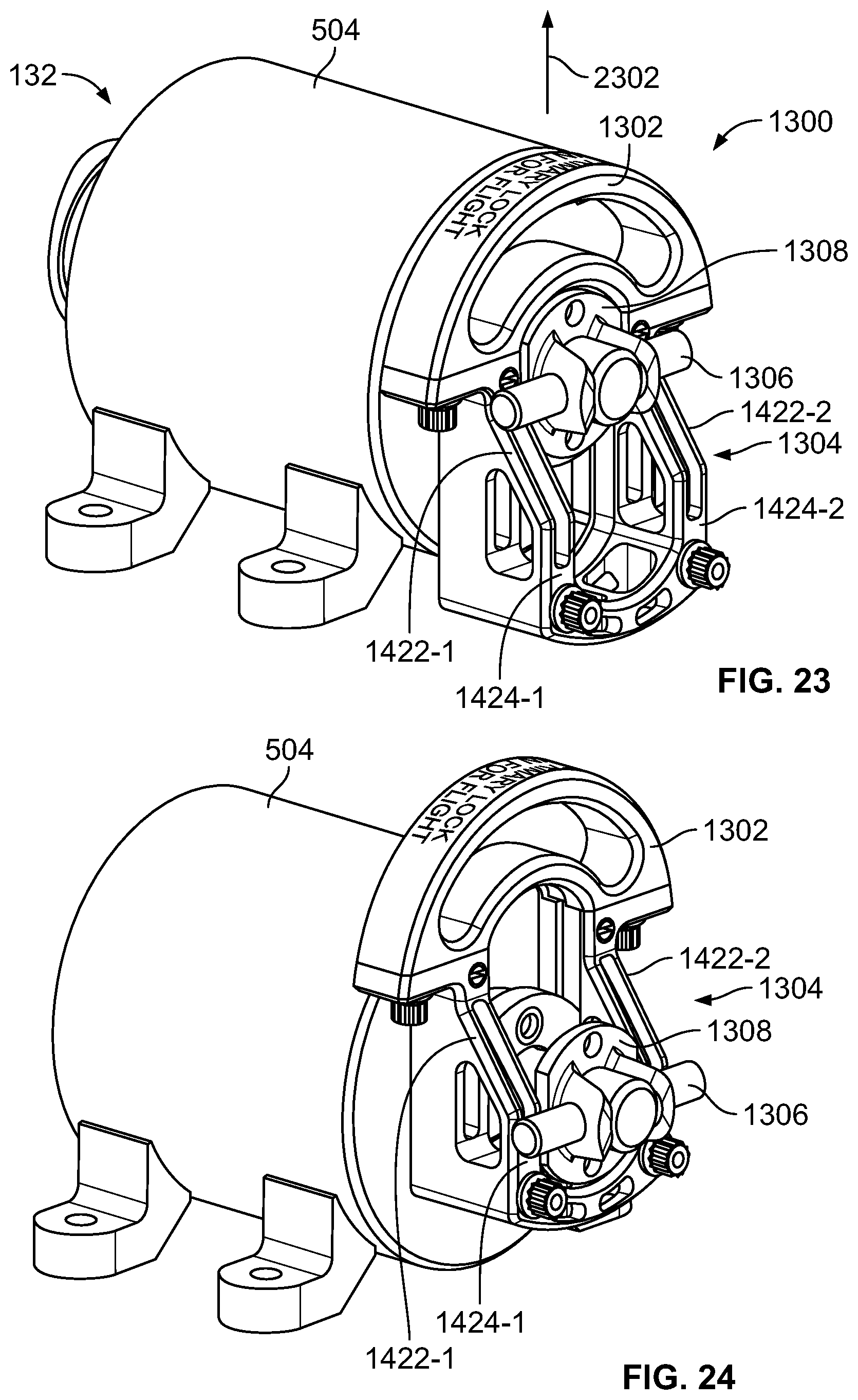 Patent US11781503 Figure 13 – Translating cowl thrust reverser primary lock system