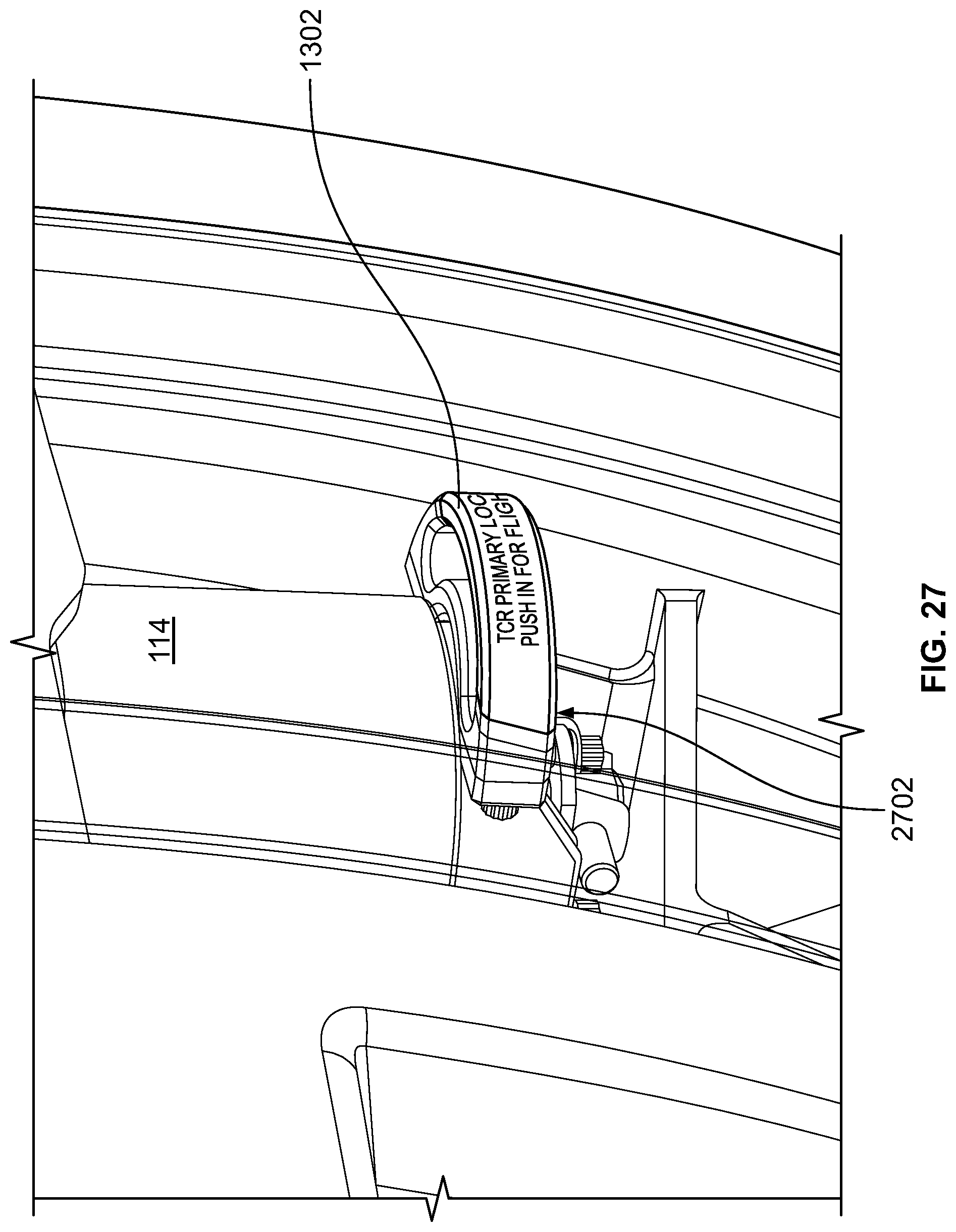 Patent US11781503 Figure 15 – Translating cowl thrust reverser primary lock system