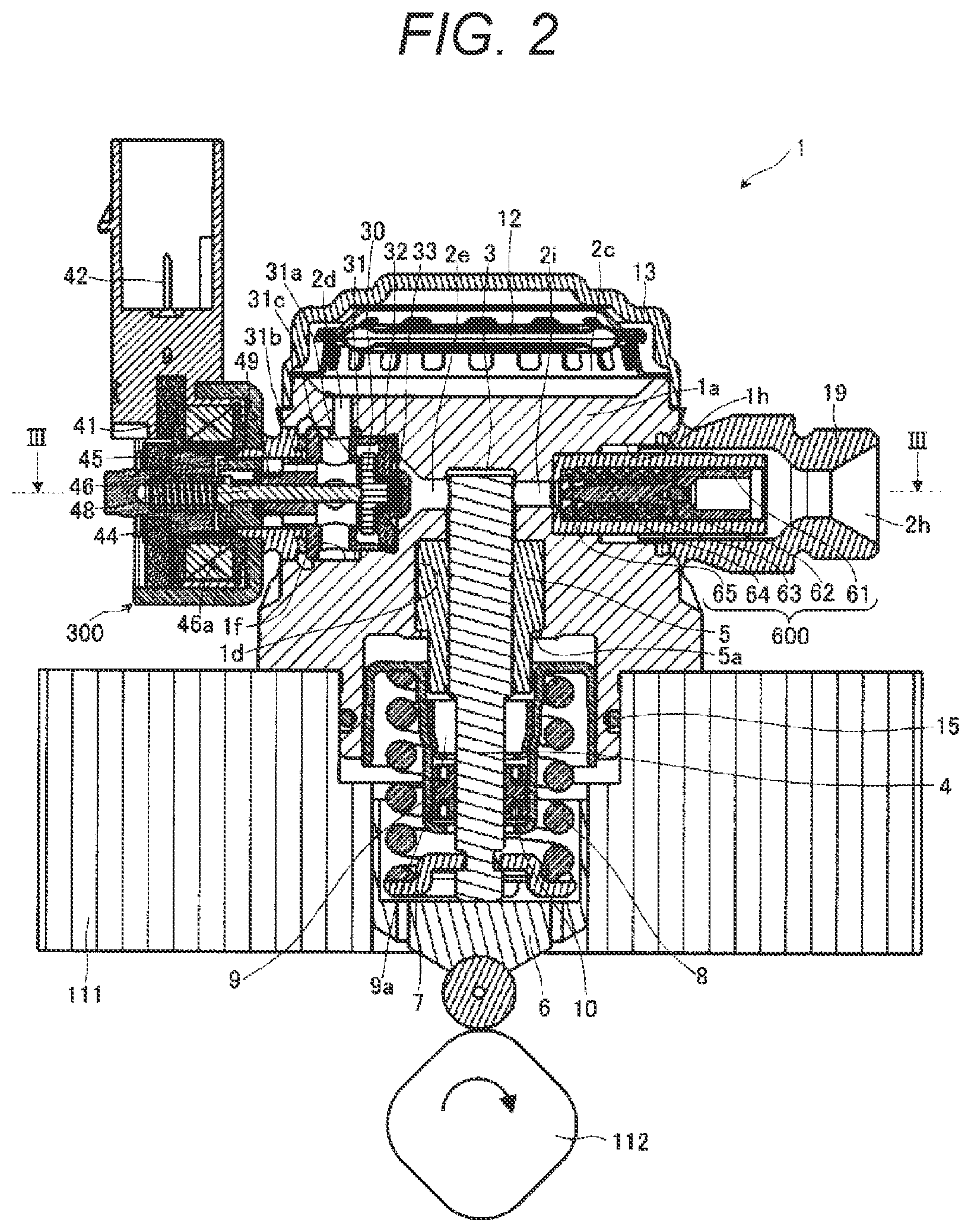 Patent US11781513 Figure 2 – Discharge valve mechanism and high-pressure fuel supply pump including the same