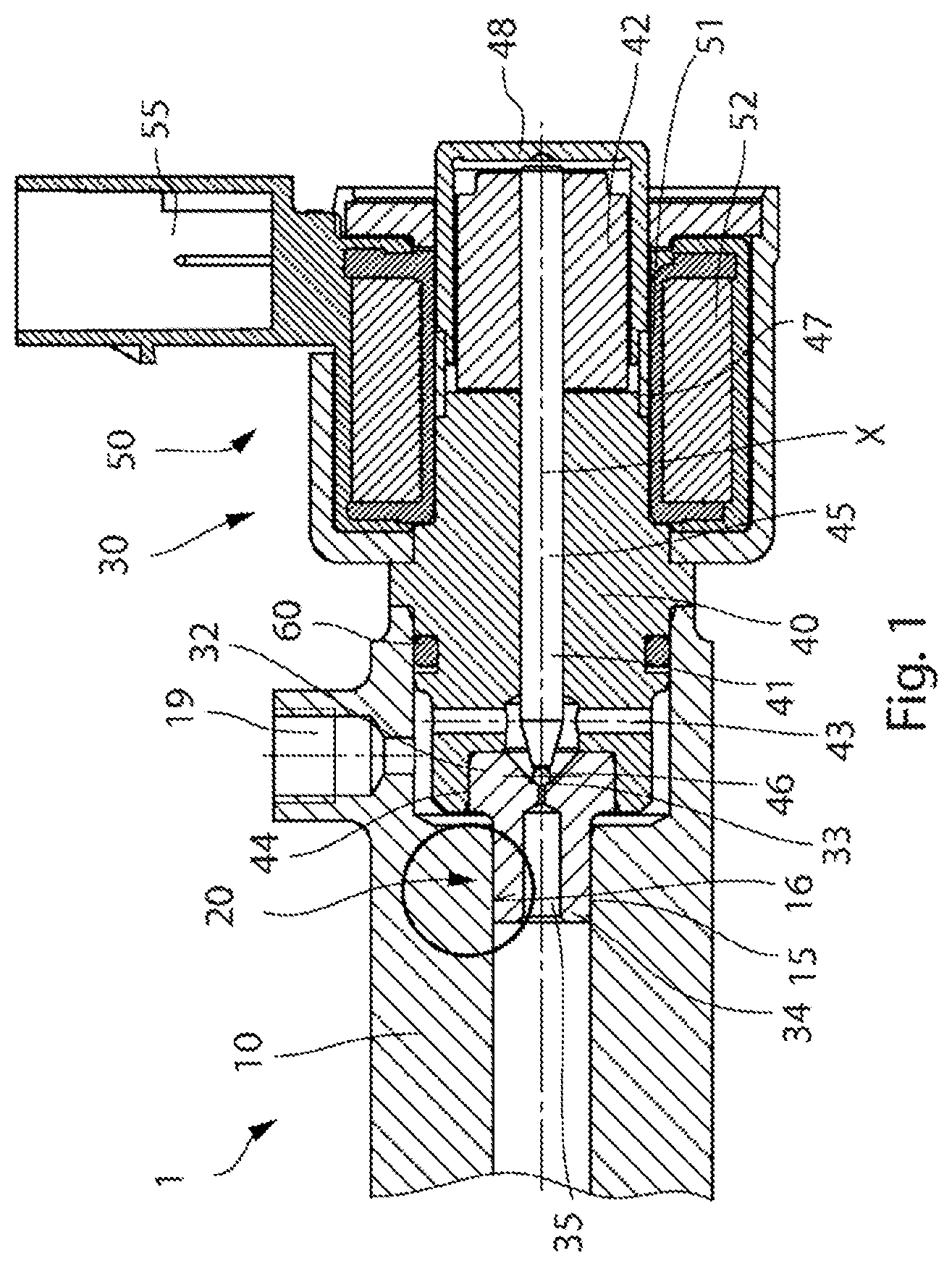 Patent US11781514 Figure 1 – Apparatus for pressure control in a fuel feed of an internal combustion engine having common rail injection