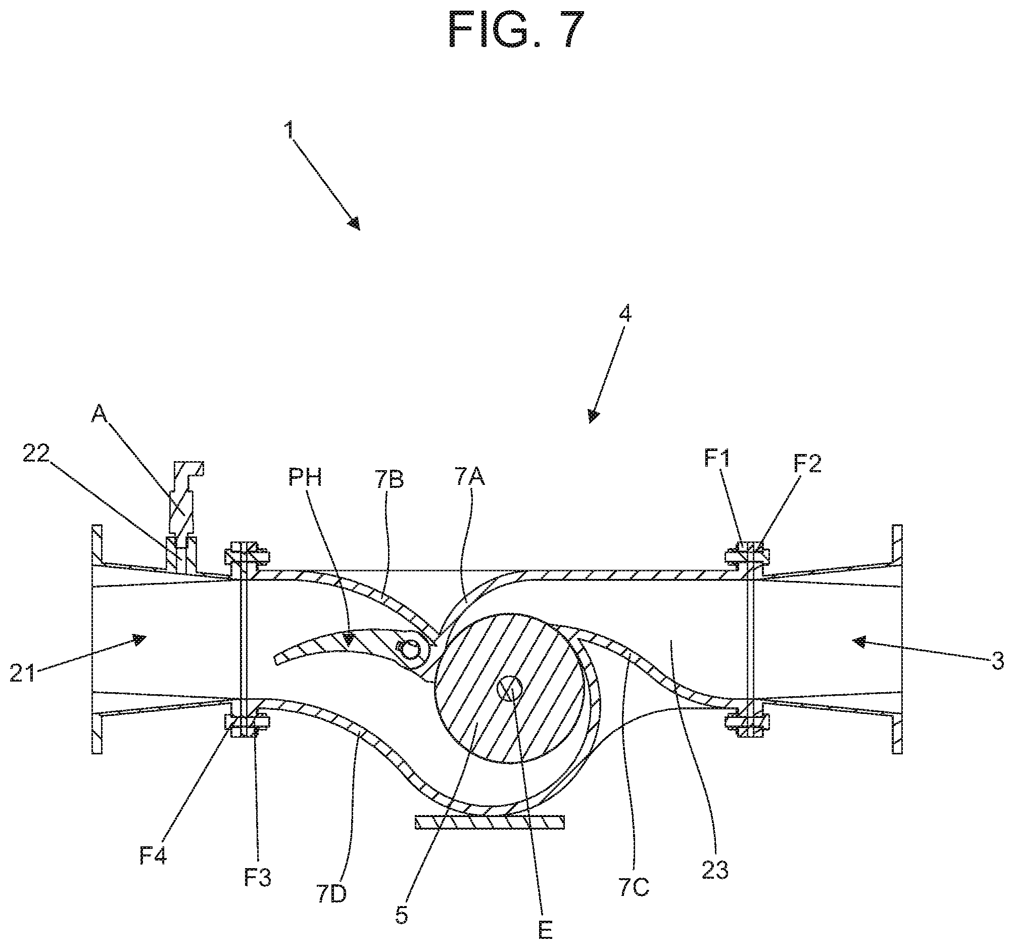 Patent US11781518 Figure 7 – Hydraulic turbine with self-power generation to manage, monitor and control the pressure and flow in a water or other fluid supply system