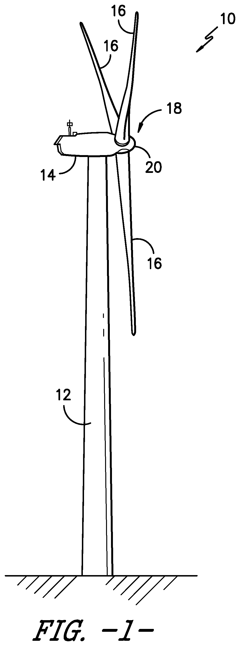 Patent US11781522 — Wind turbine rotor blade assembly for reduced noise — Figure 1
