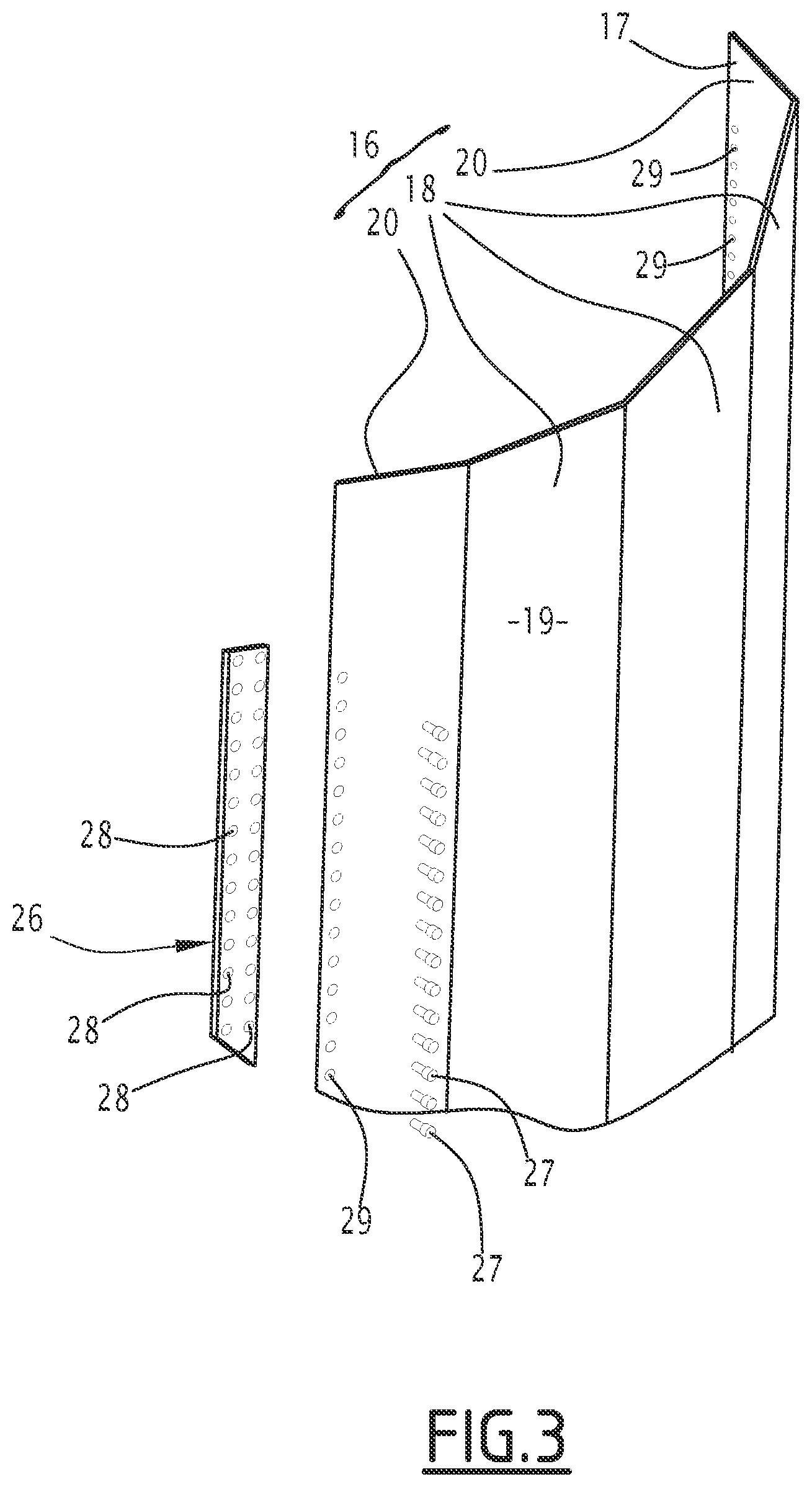 Patent US11781526 Figure 3 – Wind turbine mast section, wind turbine mast and assembly method