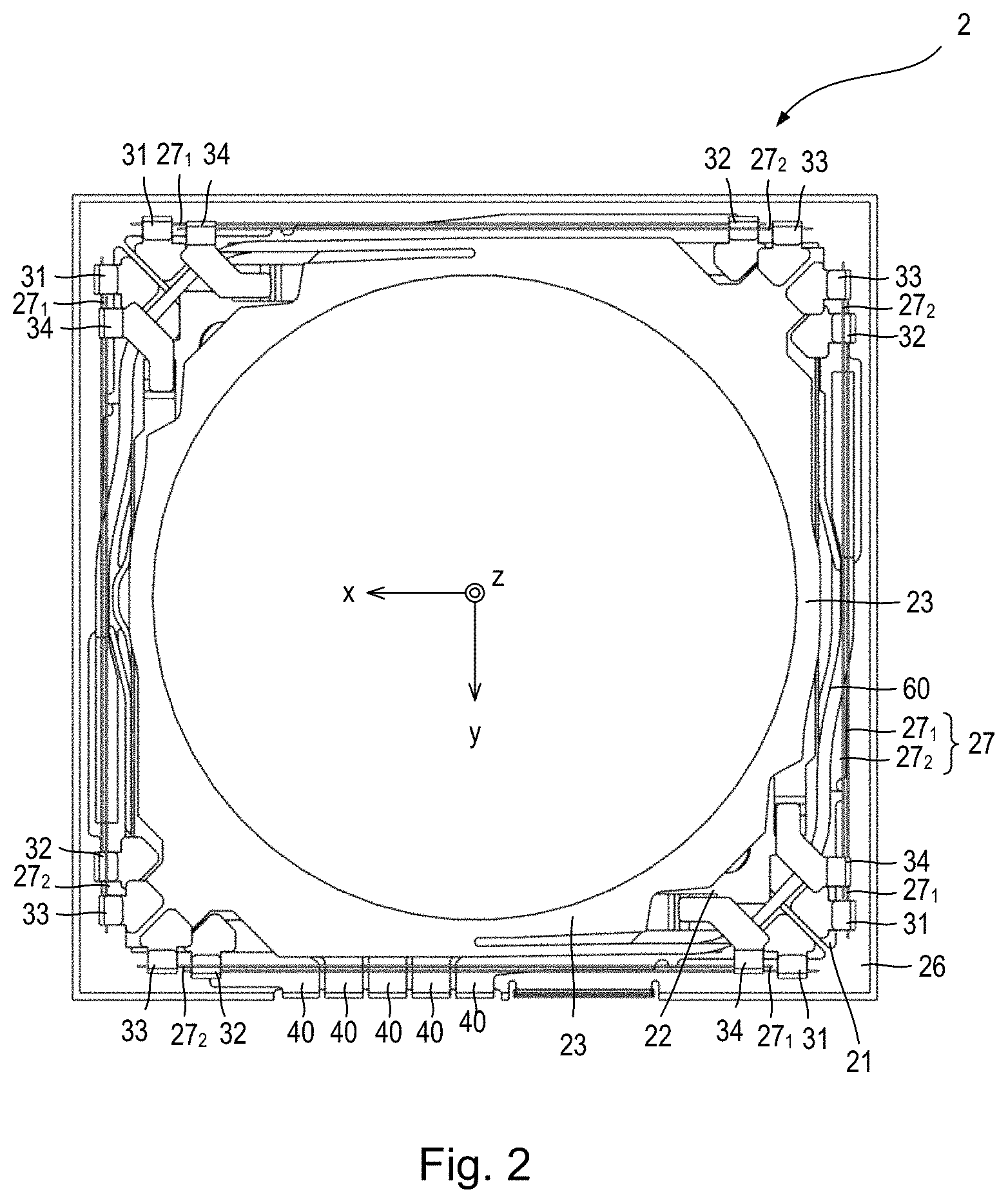 Patent US11781533 Figure 2 – Actuator assembly